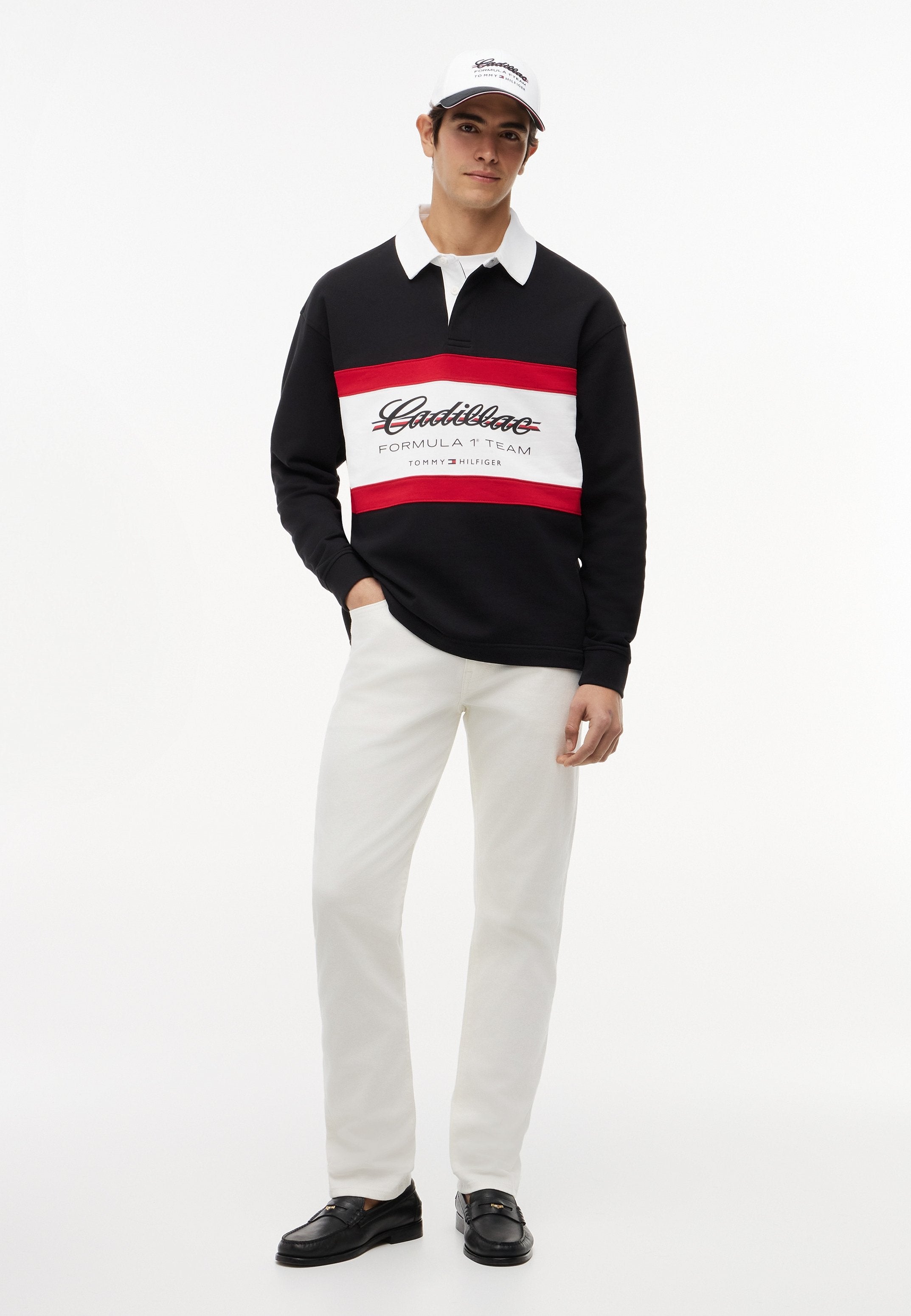 TH X CADILLAC FORMULA 1 TEAM LS PANELLED RUGBY UNISEX - Sweatshirt - black