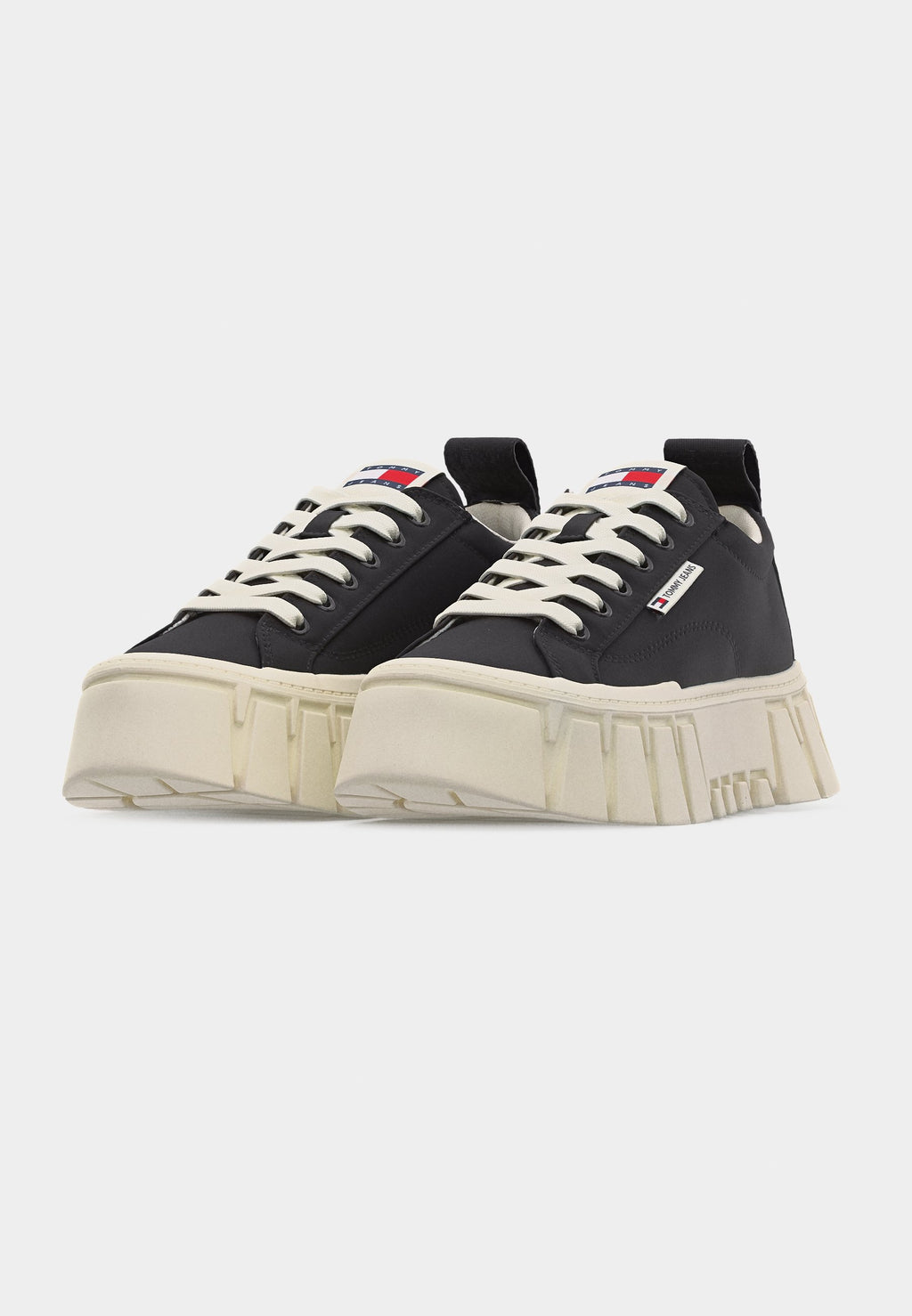 LOGO TAB PLATFORM CLEAT TRAINERS - Trainers - black