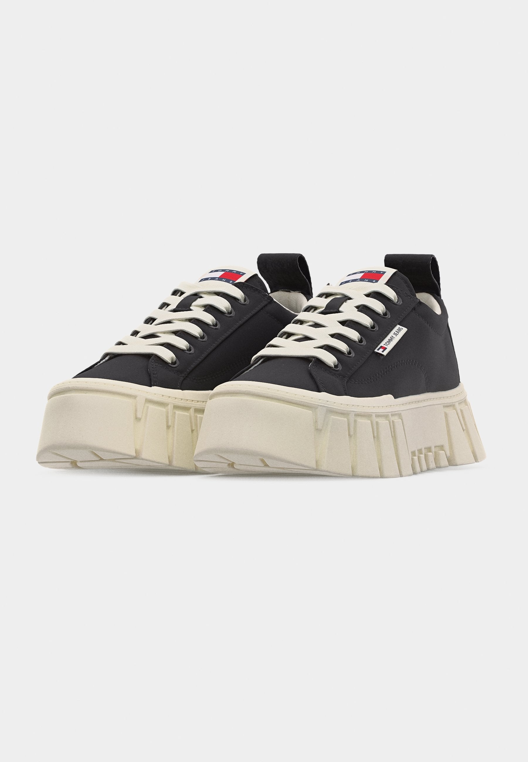 LOGO TAB PLATFORM CLEAT TRAINERS - Trainers - black