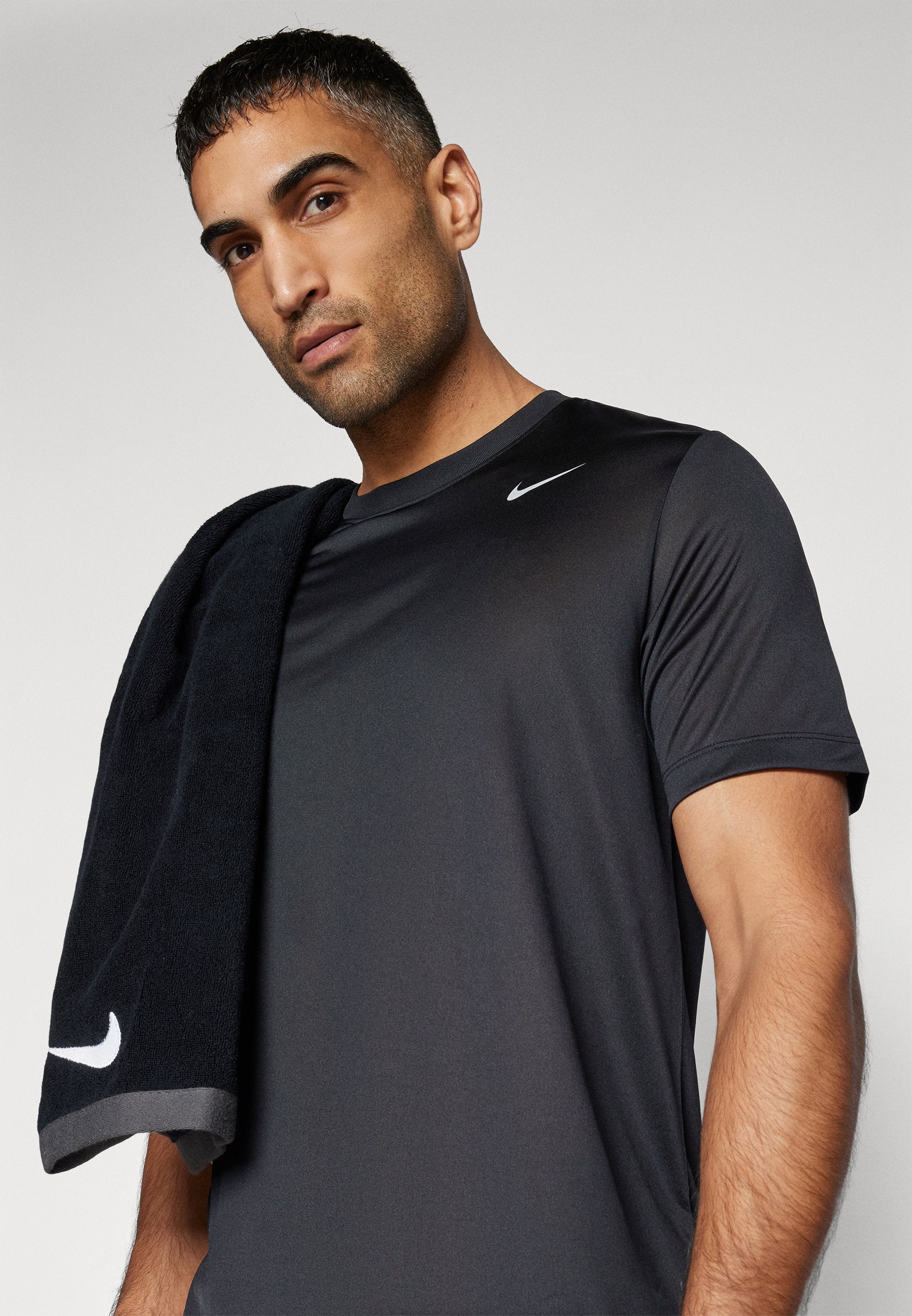TEE RESET - Spor Tişörtü - siyah/mat gümüş