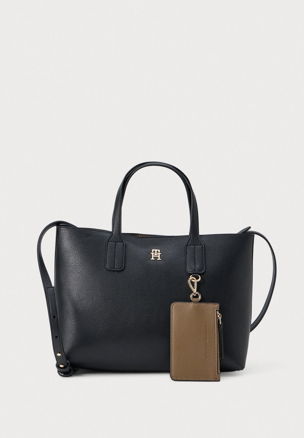 HILFIGER ICON TH MONOGRAM TOTE BAG - Handbag - black