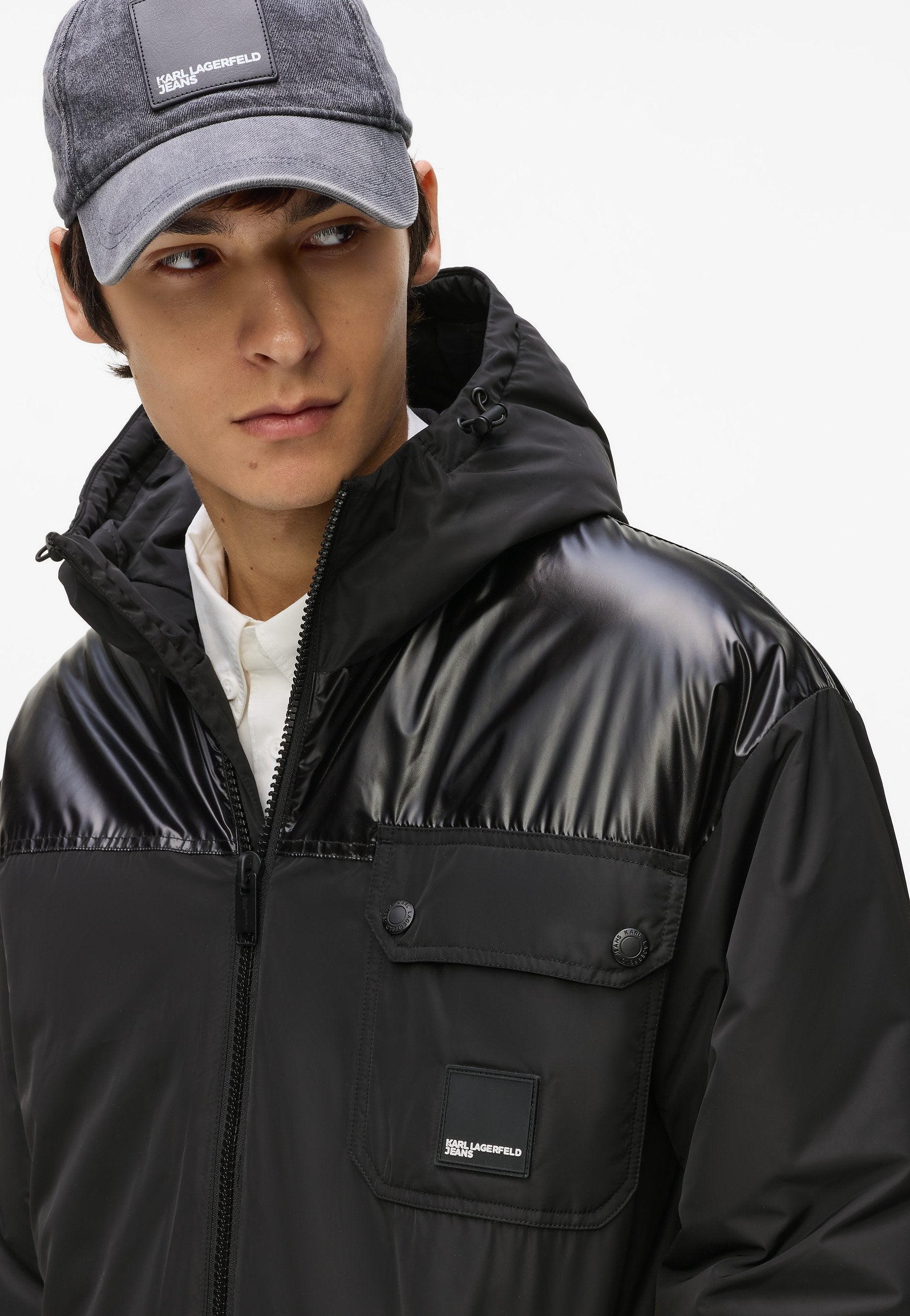 MIXED UTILITY - Light jacket - black-shiny black