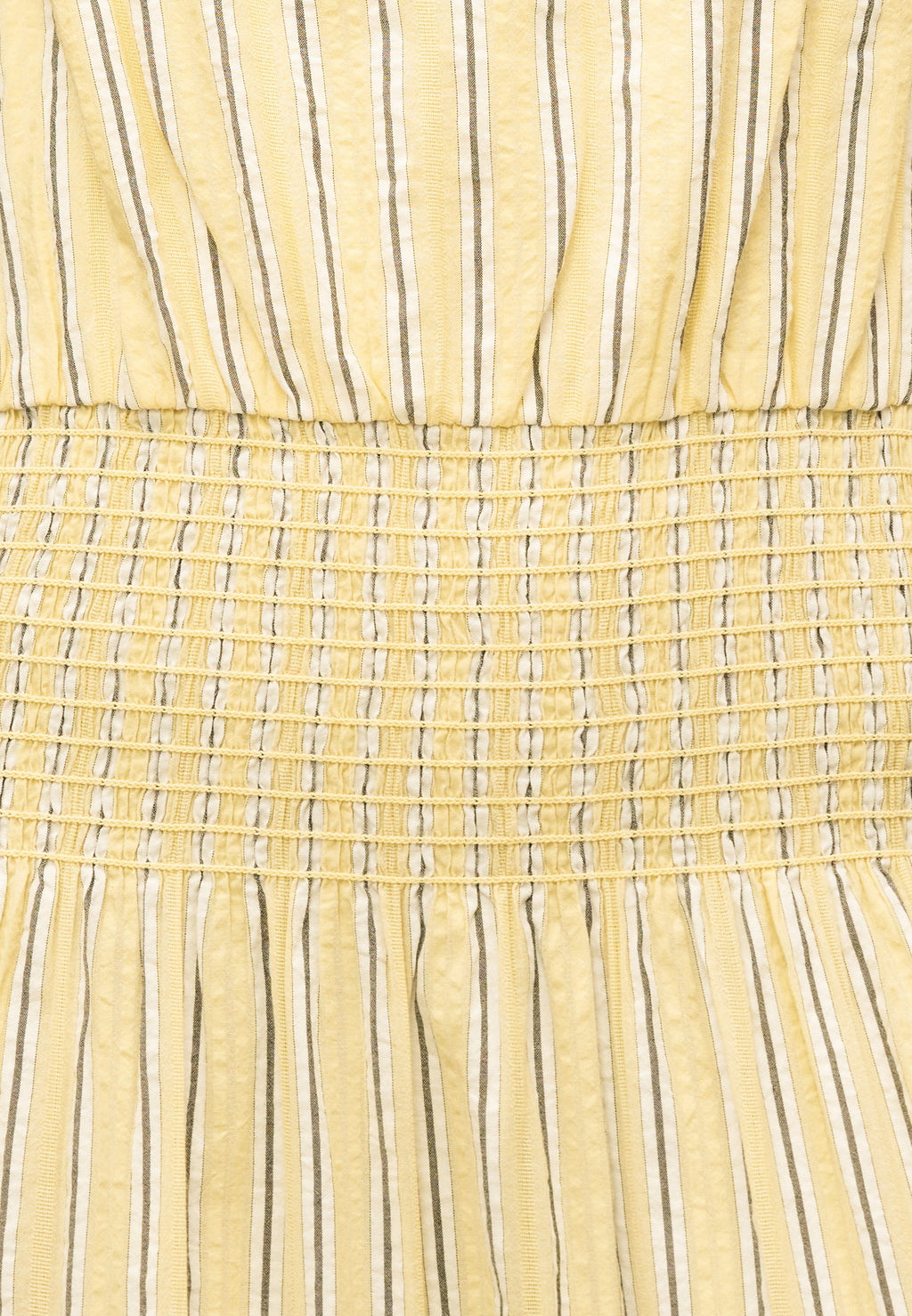 SMOCK TIE MIDI DRESS - Day dress - liquorice/citronella
