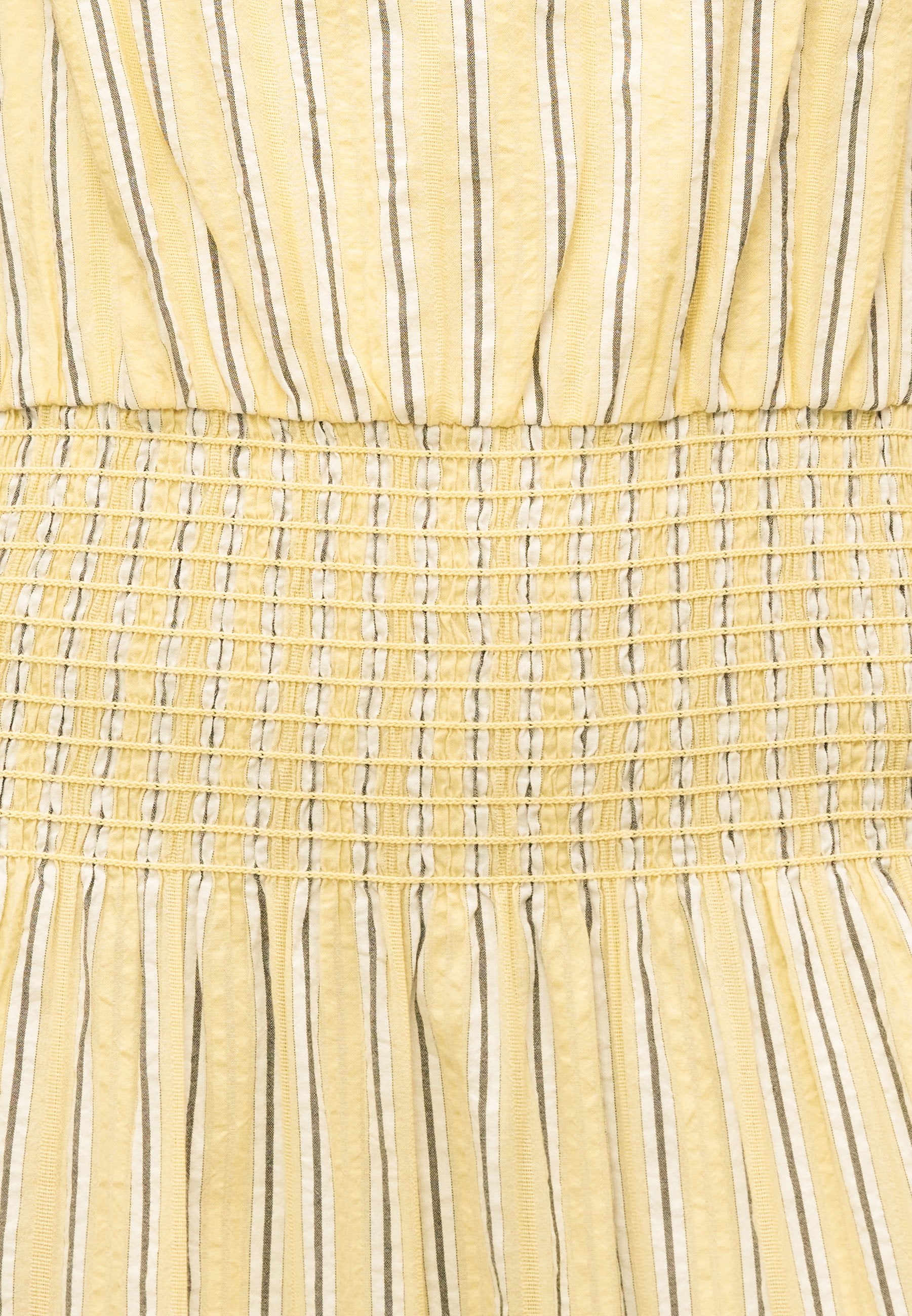 SMOCK TIE MIDI DRESS - Day dress - liquorice/citronella