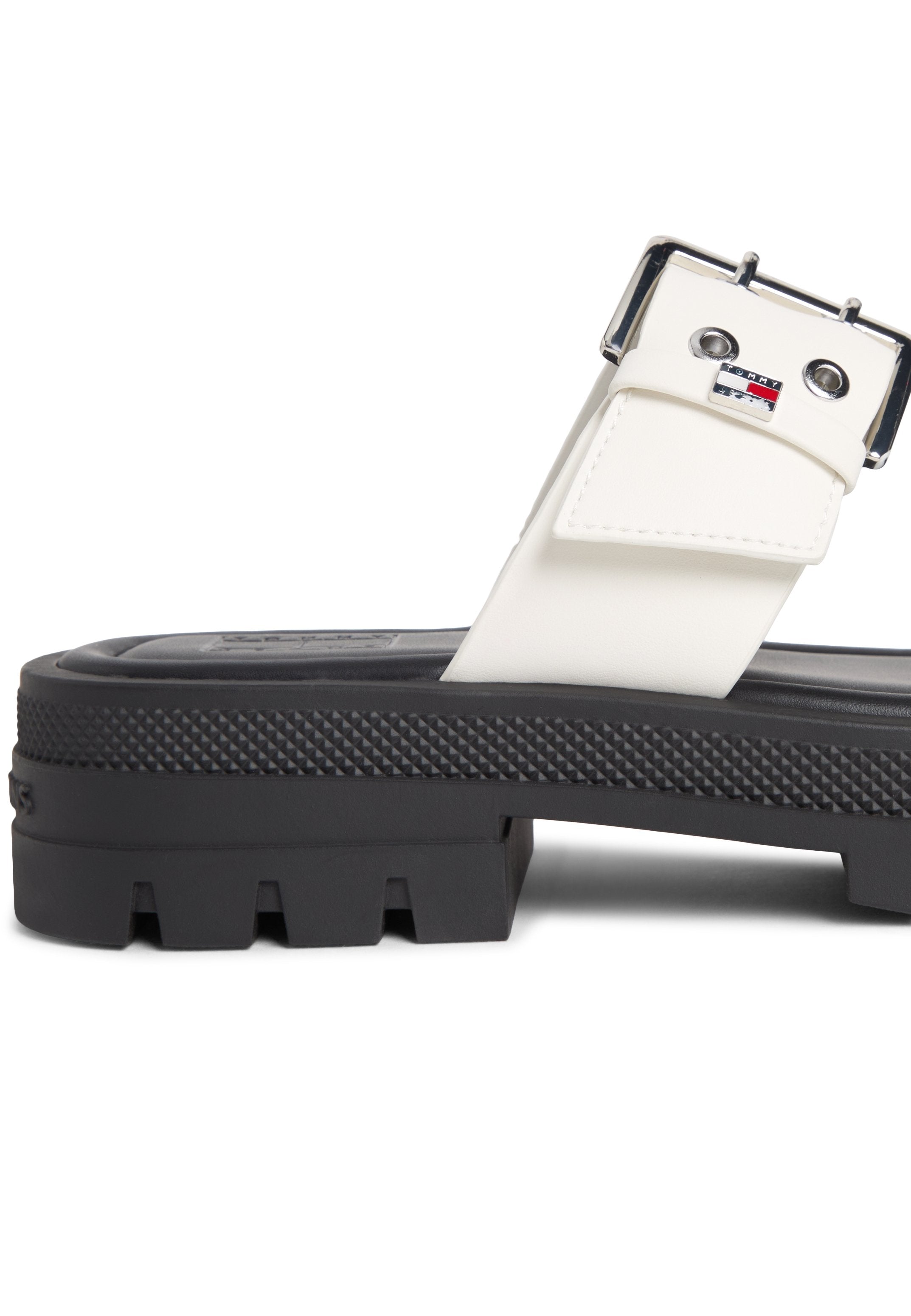 CHUNKY CLEAT DOUBLE BUCKLE SANDALS - Sandals - ivory