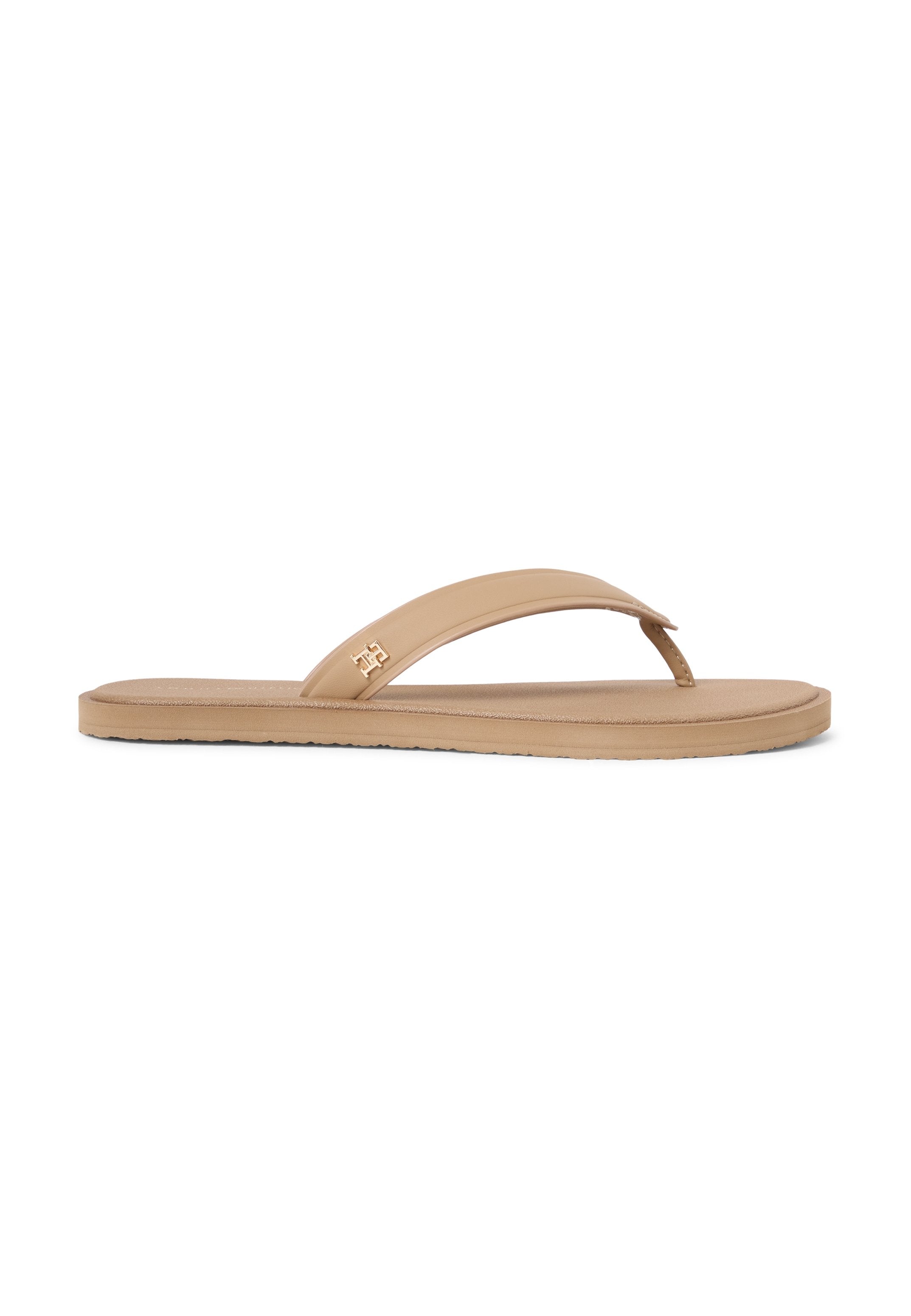 CHIC TH MONOGRAM FLIP-FLOPS - T-bar sandals - safari canvas