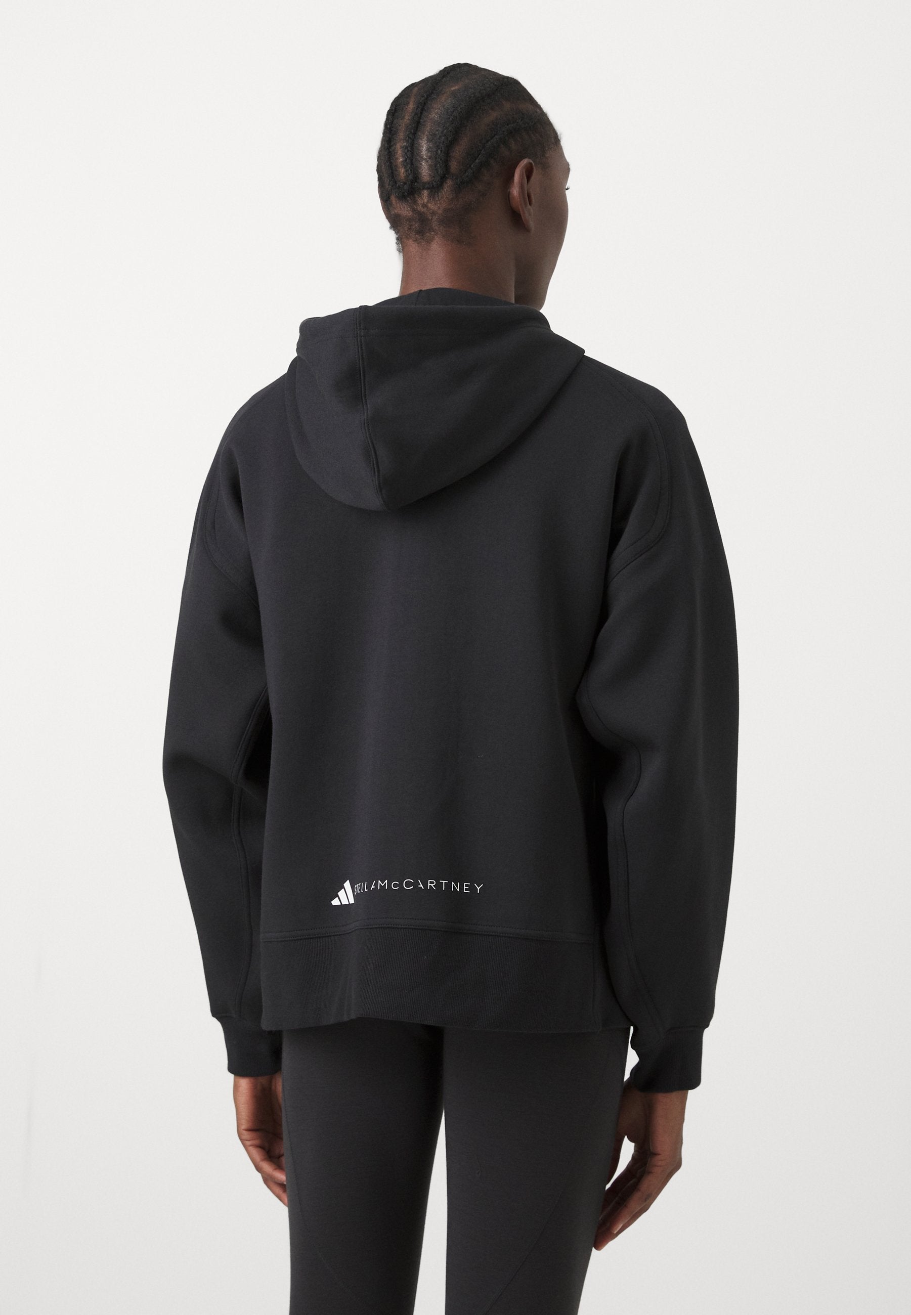 HOODIE - Zip-up sweatshirt - black/white