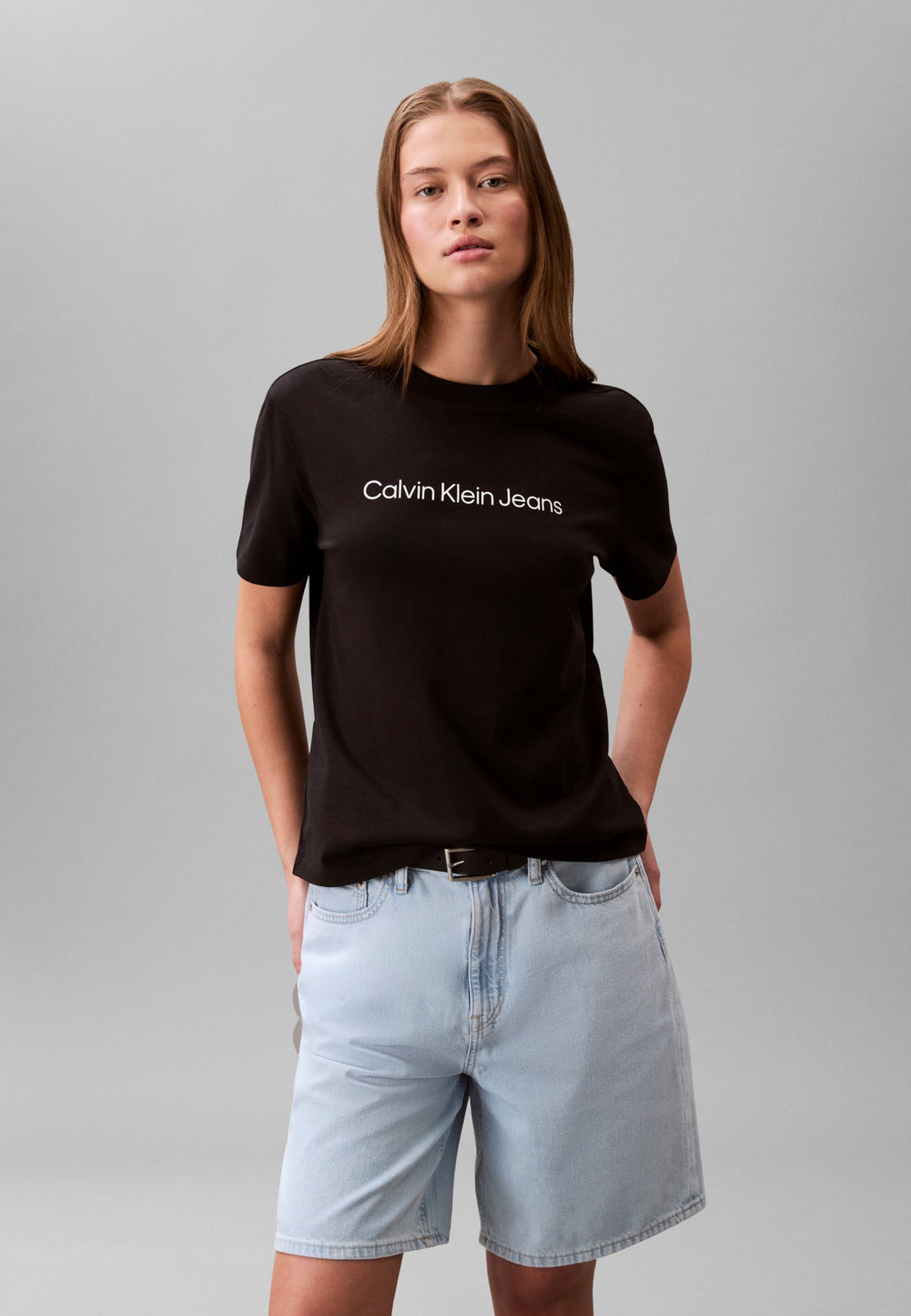 LOGO CLASSIC TEE - Print T-shirt - black