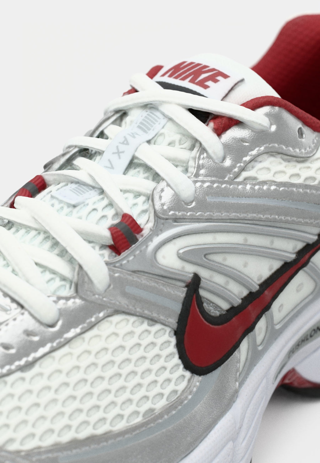 AIR MAX MOTO 2K - Antrenman Ayakkabısı - beyaz/koyu kırmızı/metalik gümüş rengi/siyah/mat gümüş rengi