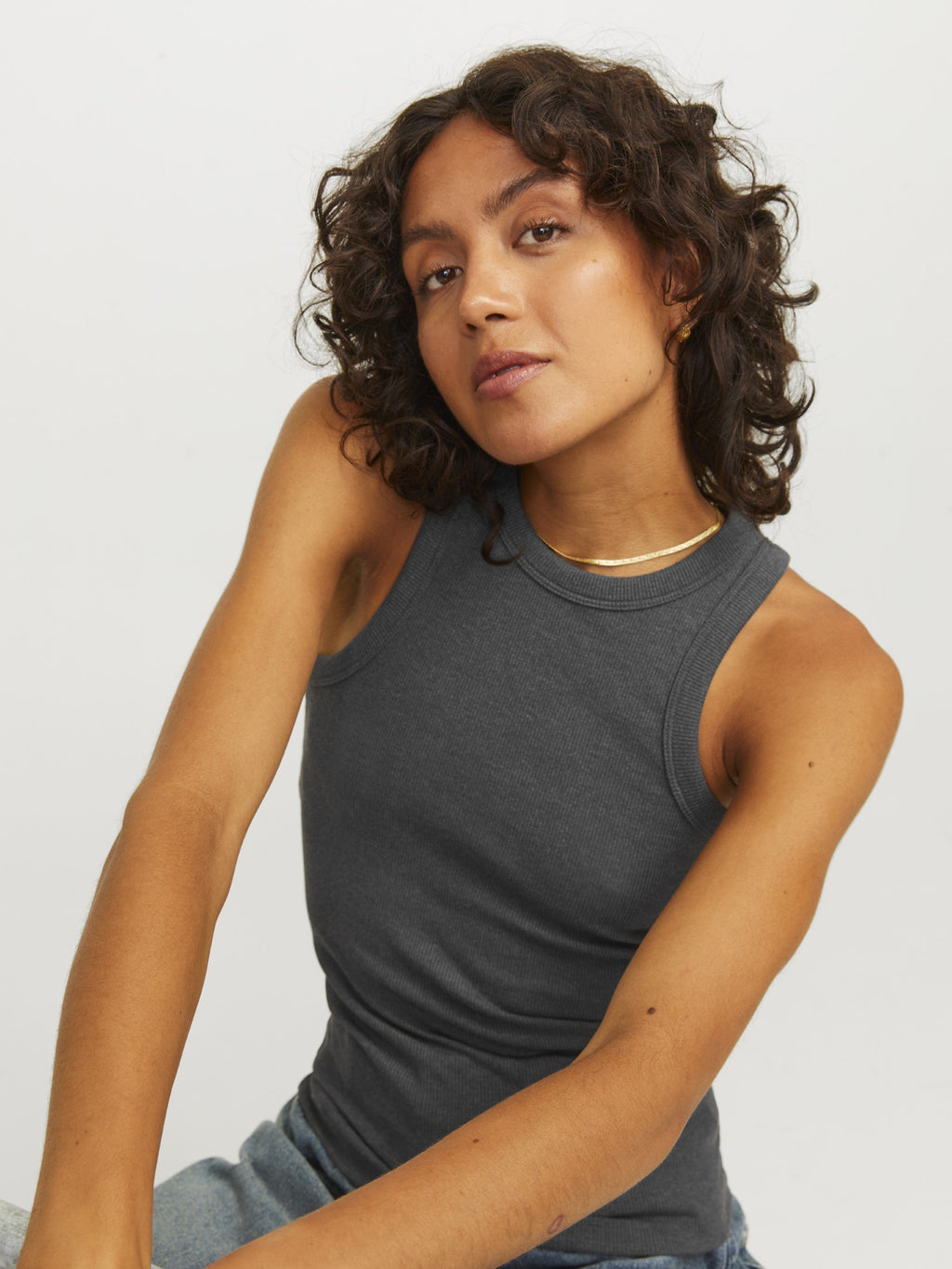 JXFOREST - Top - dark grey melange