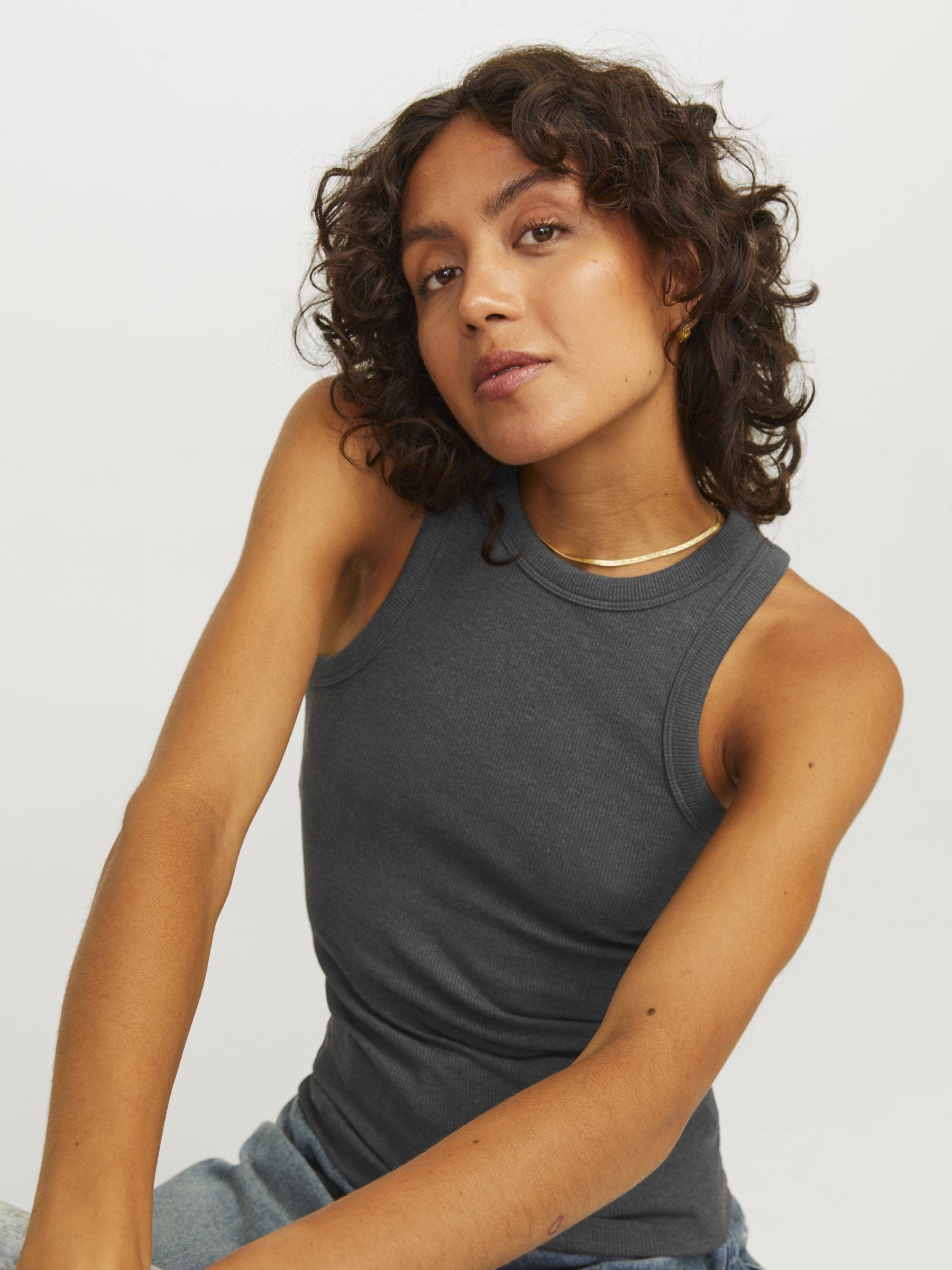JXFOREST - Top - dark grey melange