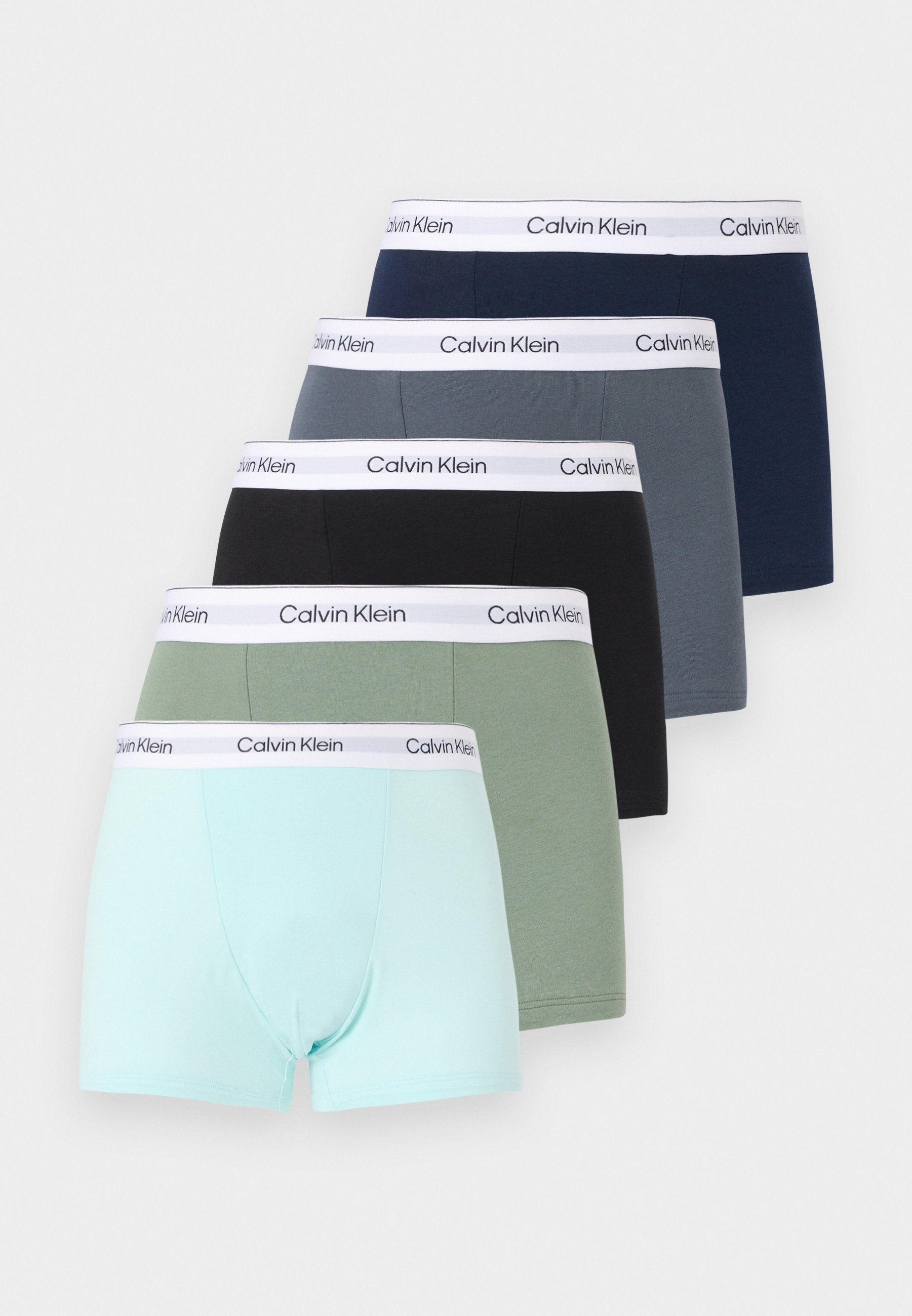 CALEÇON COURT COUPE DÉTENDUE LOT DE 5 COTON STRETCH AVEC LOGO - Caleçons courts - black/shoreline/sea spray/niagara