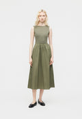 BOATNECK DRESS - Day dress - mesculen green