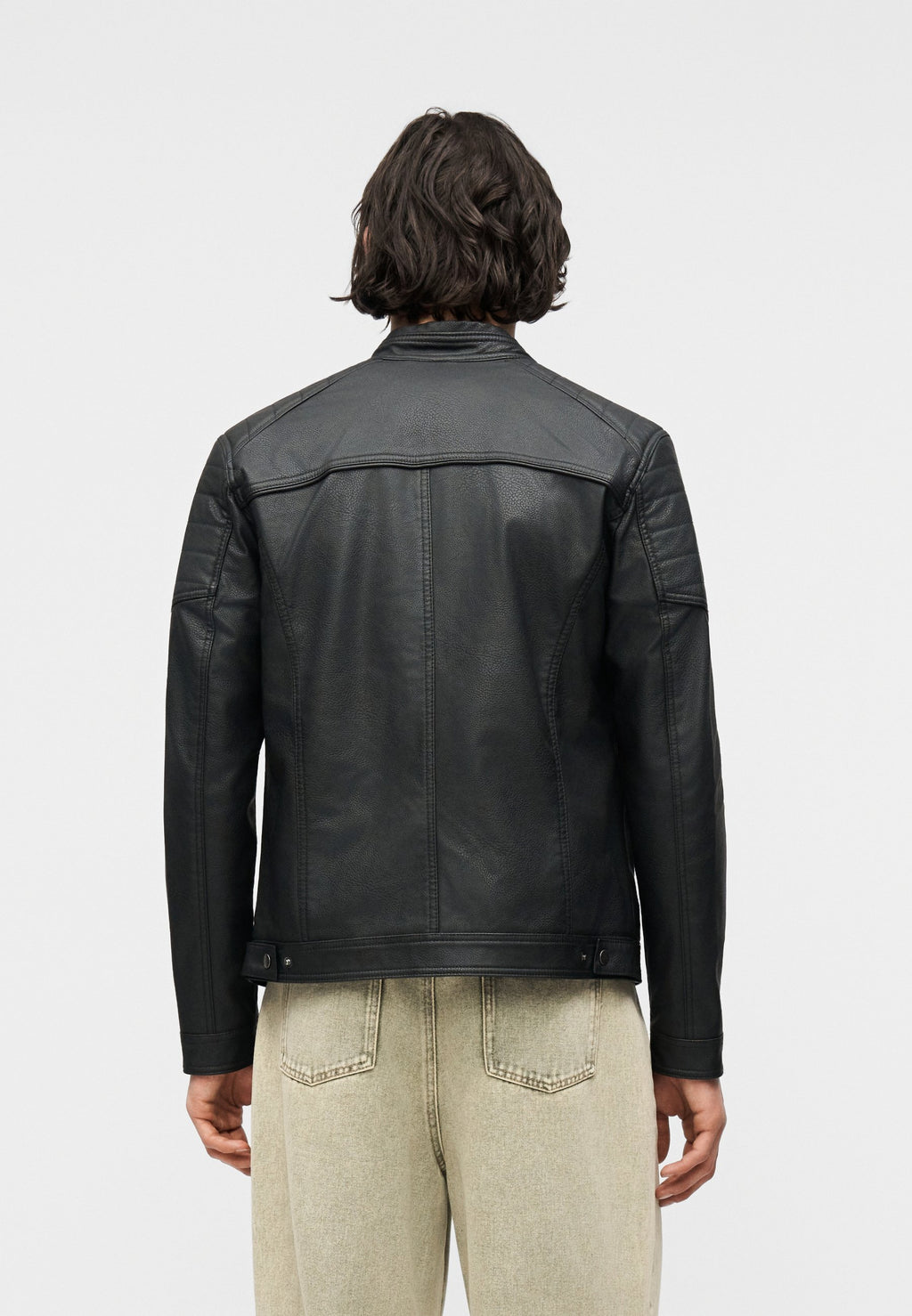 EROCKY BIKER REGULAR FIT - Faux leather jacket - black