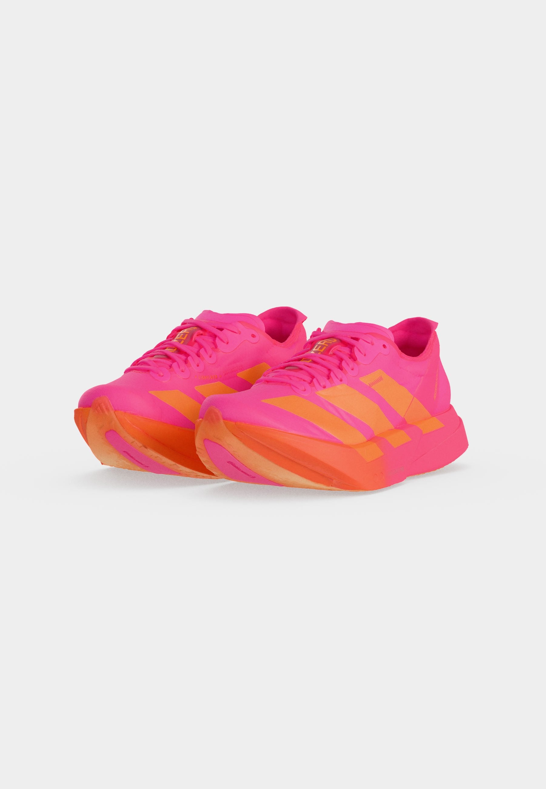 ADIZERO ADIOS PRO 4 - Chaussures de running sur route - rose vif/orange vif/fer métallisé