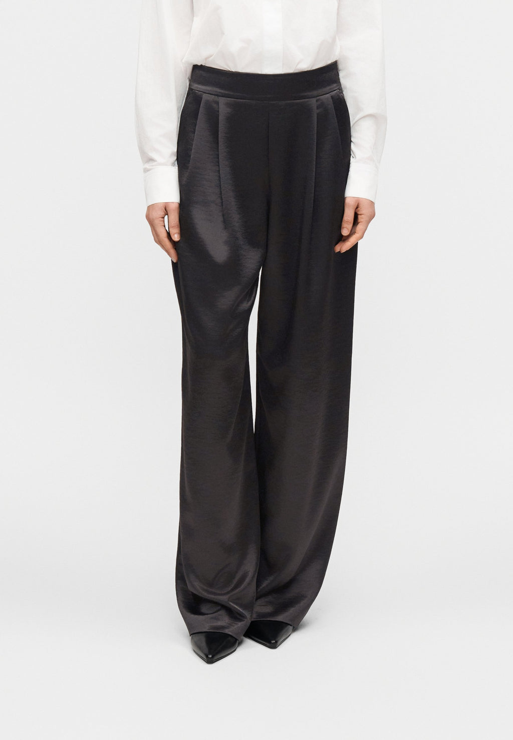 KATIE WIDE LEG PANT - Trousers - black