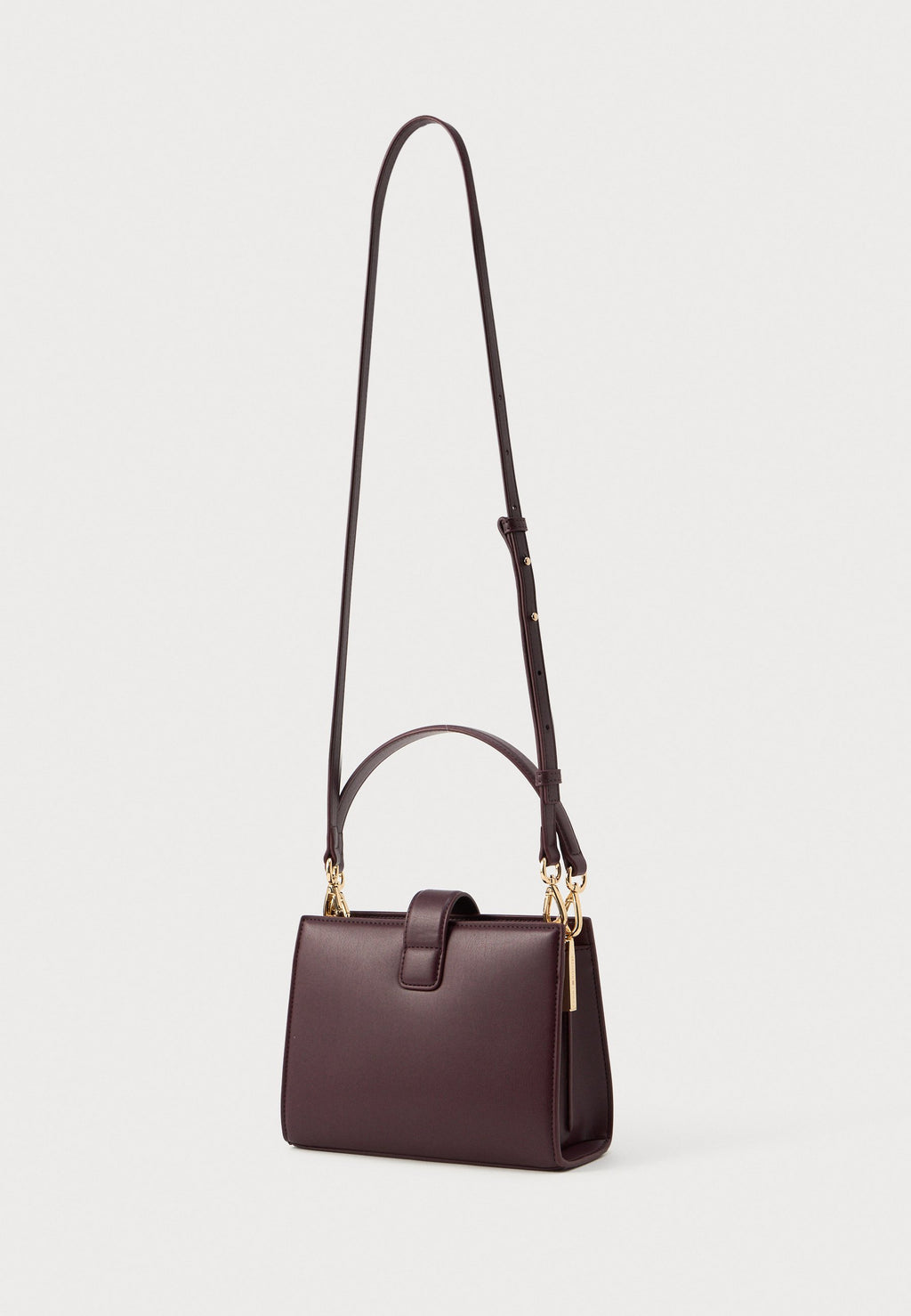 HERITAGE TH MONOGRAM PLAQUE SATCHEL - Çanta - marzemino