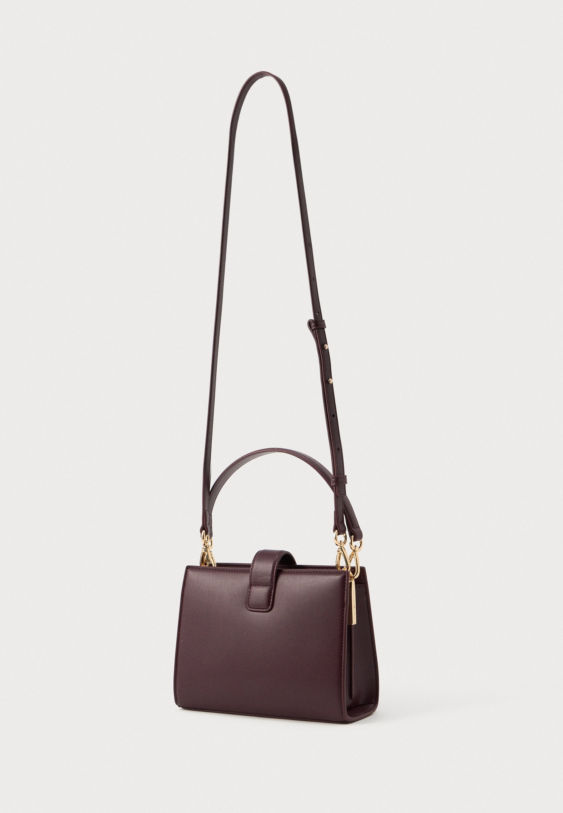 HERITAGE TH MONOGRAM PLAQUE SATCHEL - Çanta - marzemino