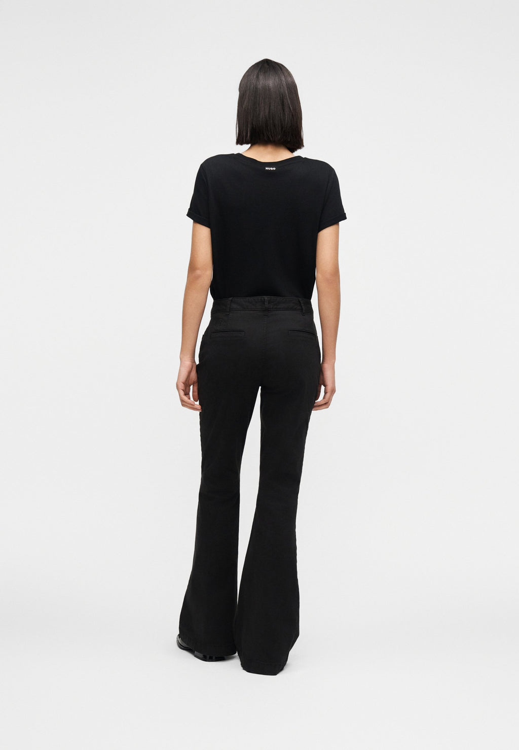 HIZAMA - Flared Jeans - black