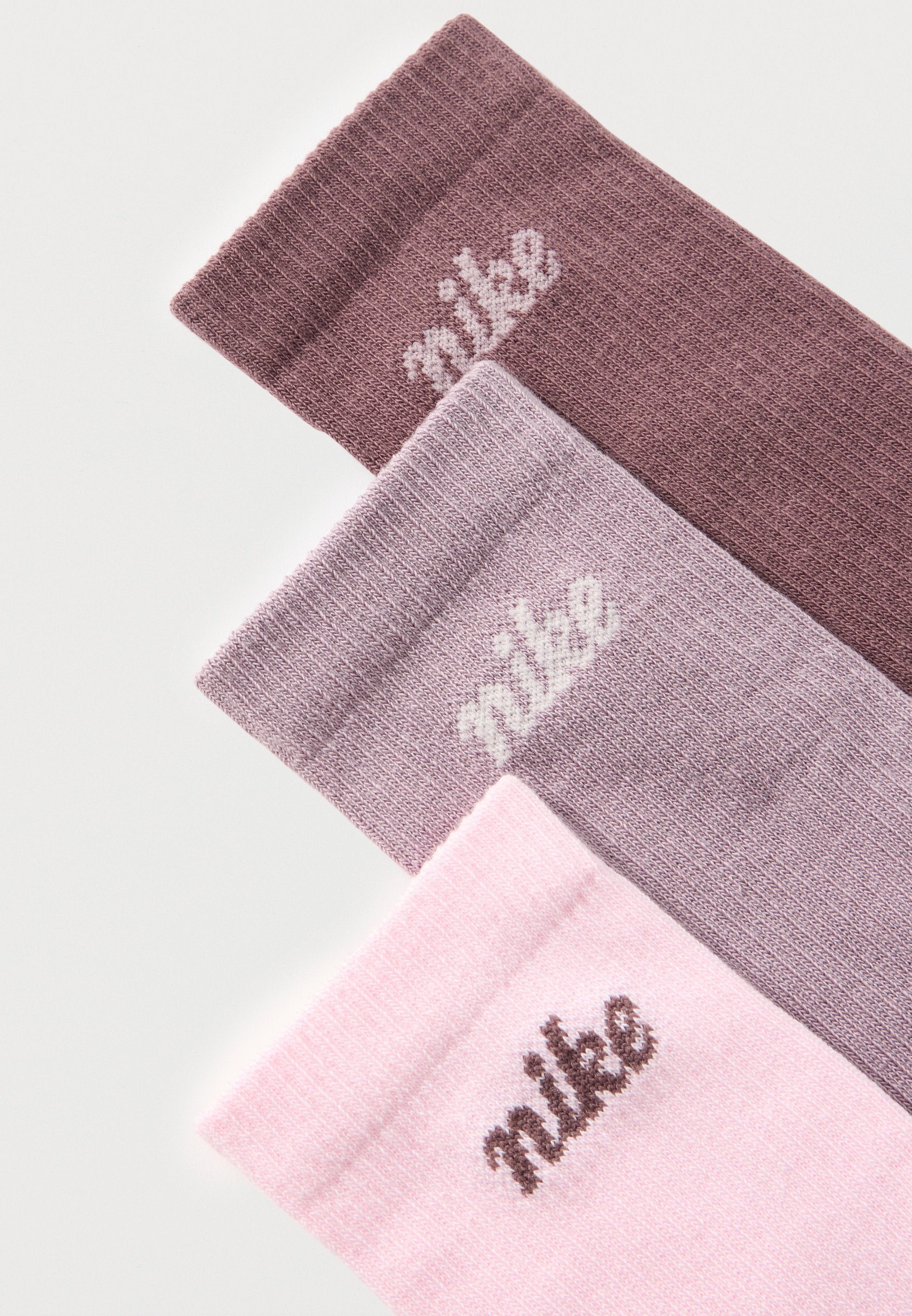 LOT DE 3 UNISEXE - Chaussettes - rose/violet/marron foncé
