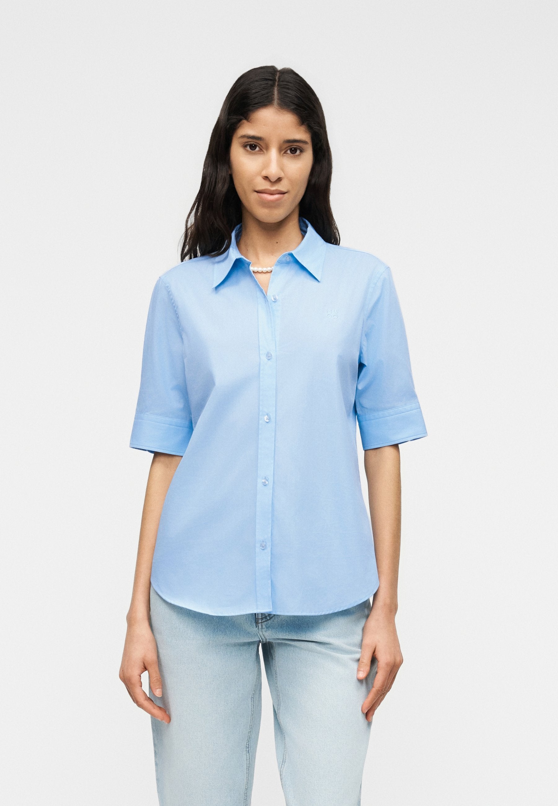 THE SUMMER SHIRT - Button-down blouse - open blue