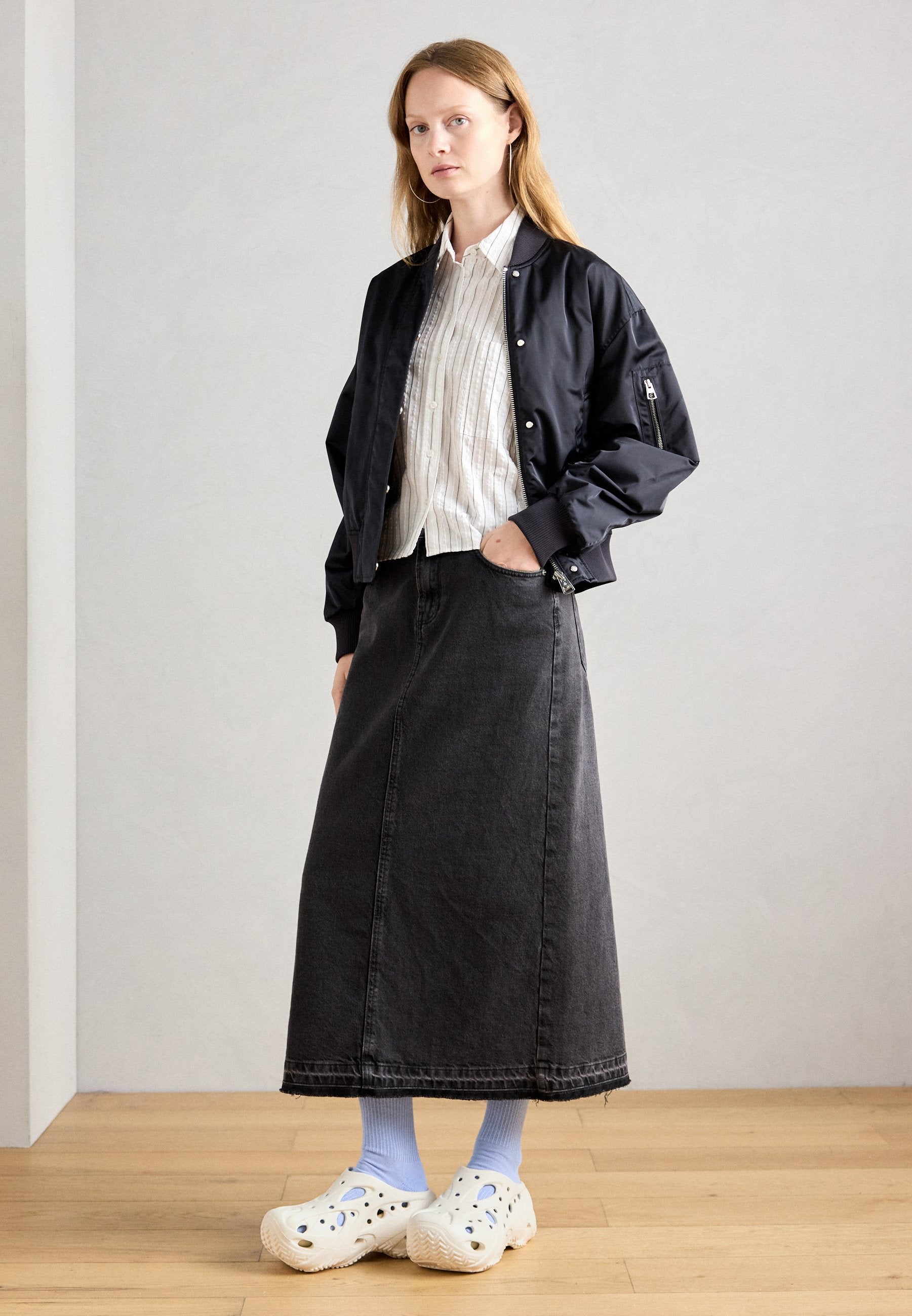 CAGED - Heeled mules - chalk