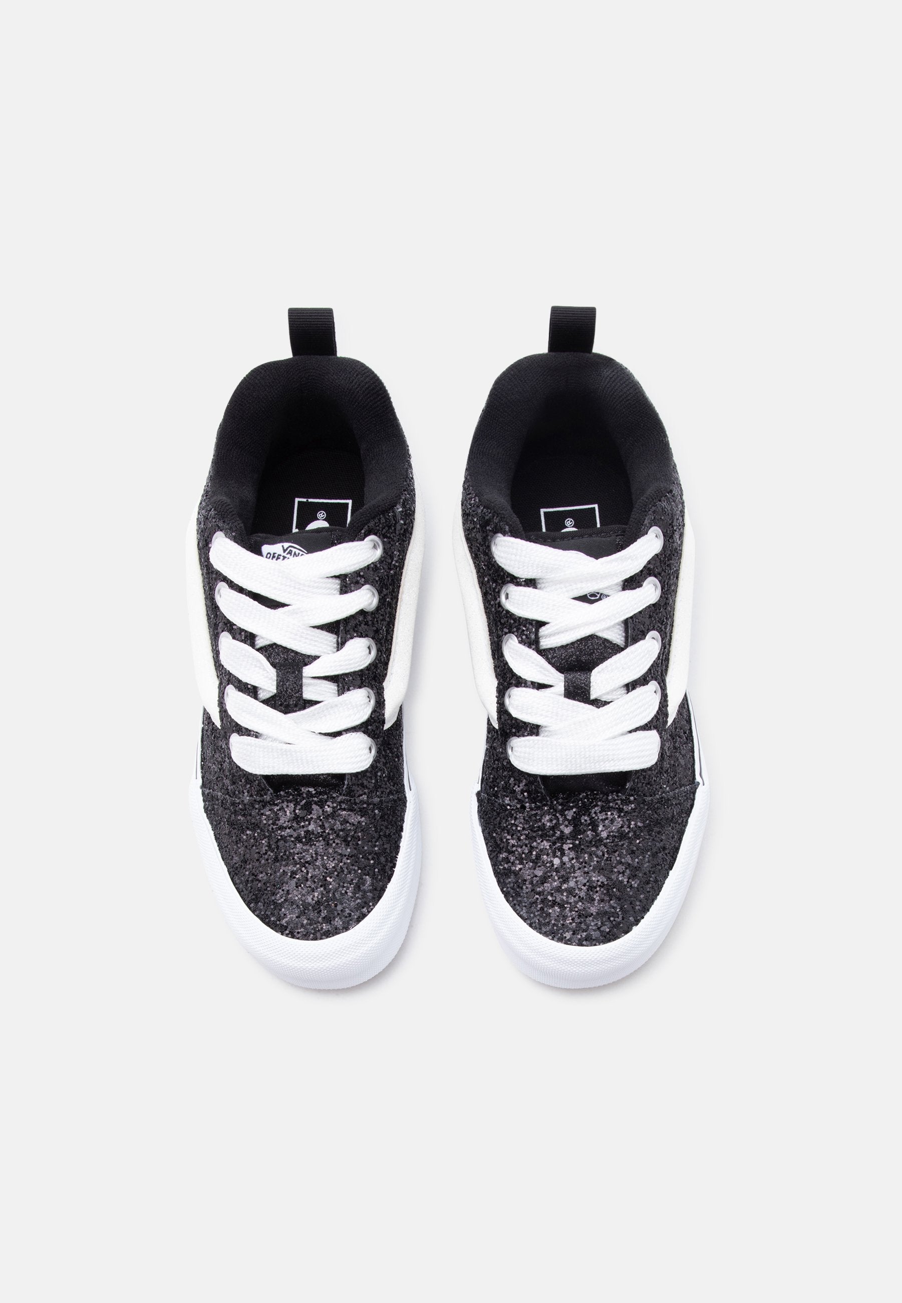 KNU SKOOL - Trainers - glitter black/white