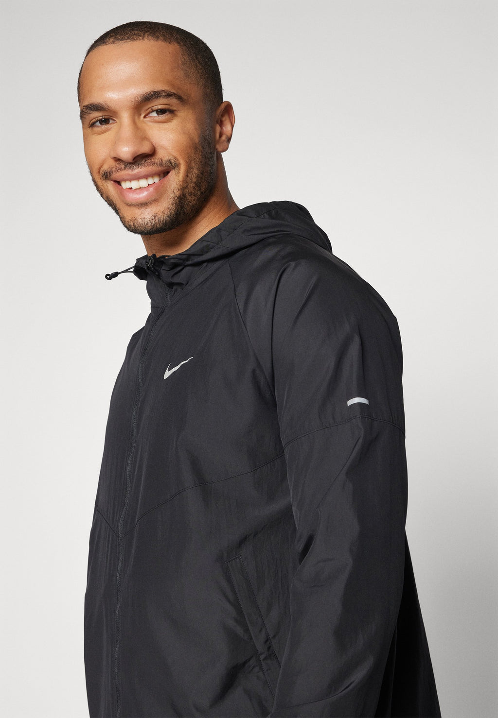 Running jacket - black/reflective silver