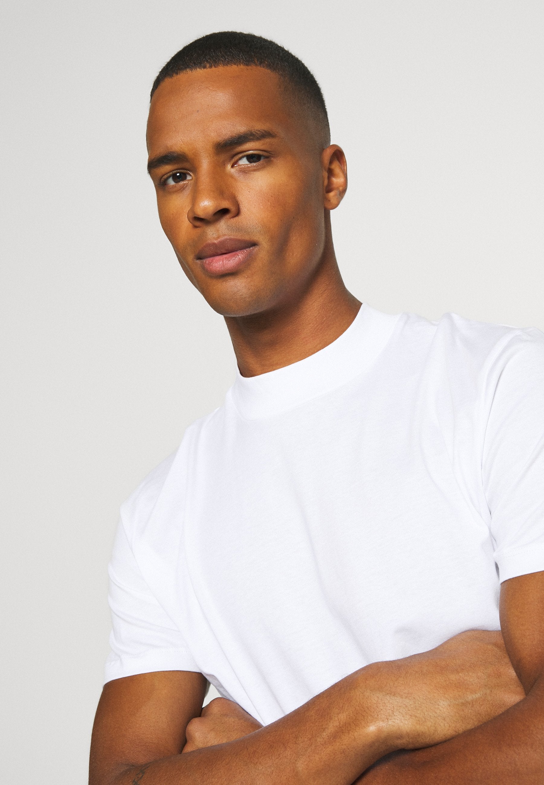 JPRBLA BASIC TEE TURTLE 2 PACK  - Basic T-shirt - white/black