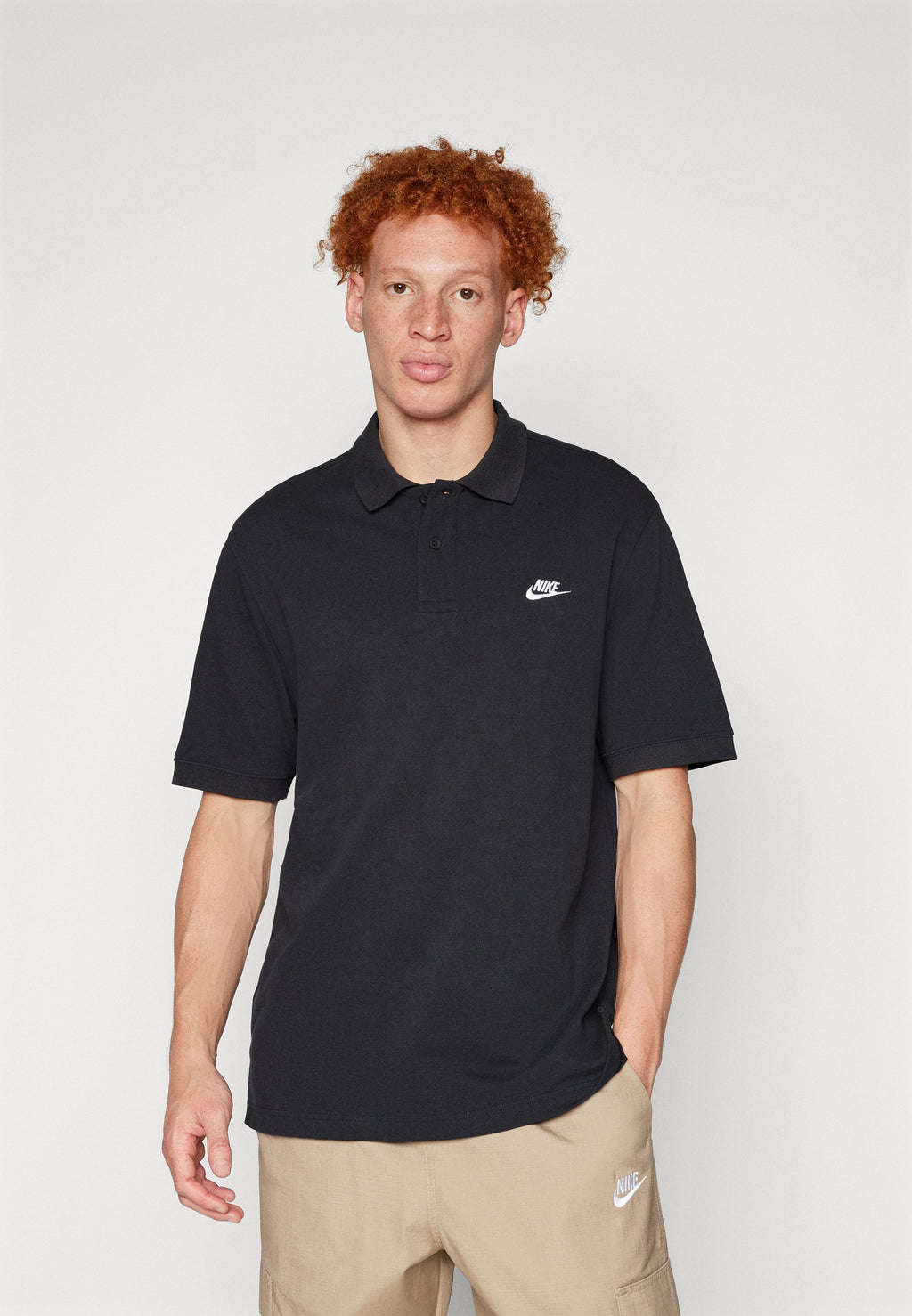 Polo shirt - black/white