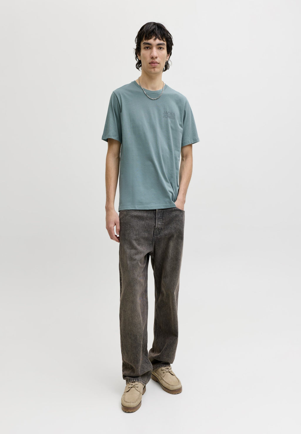 JJECORP LOGO TEE SS O-NECK NOOS - Basic T-shirt - mineral blue