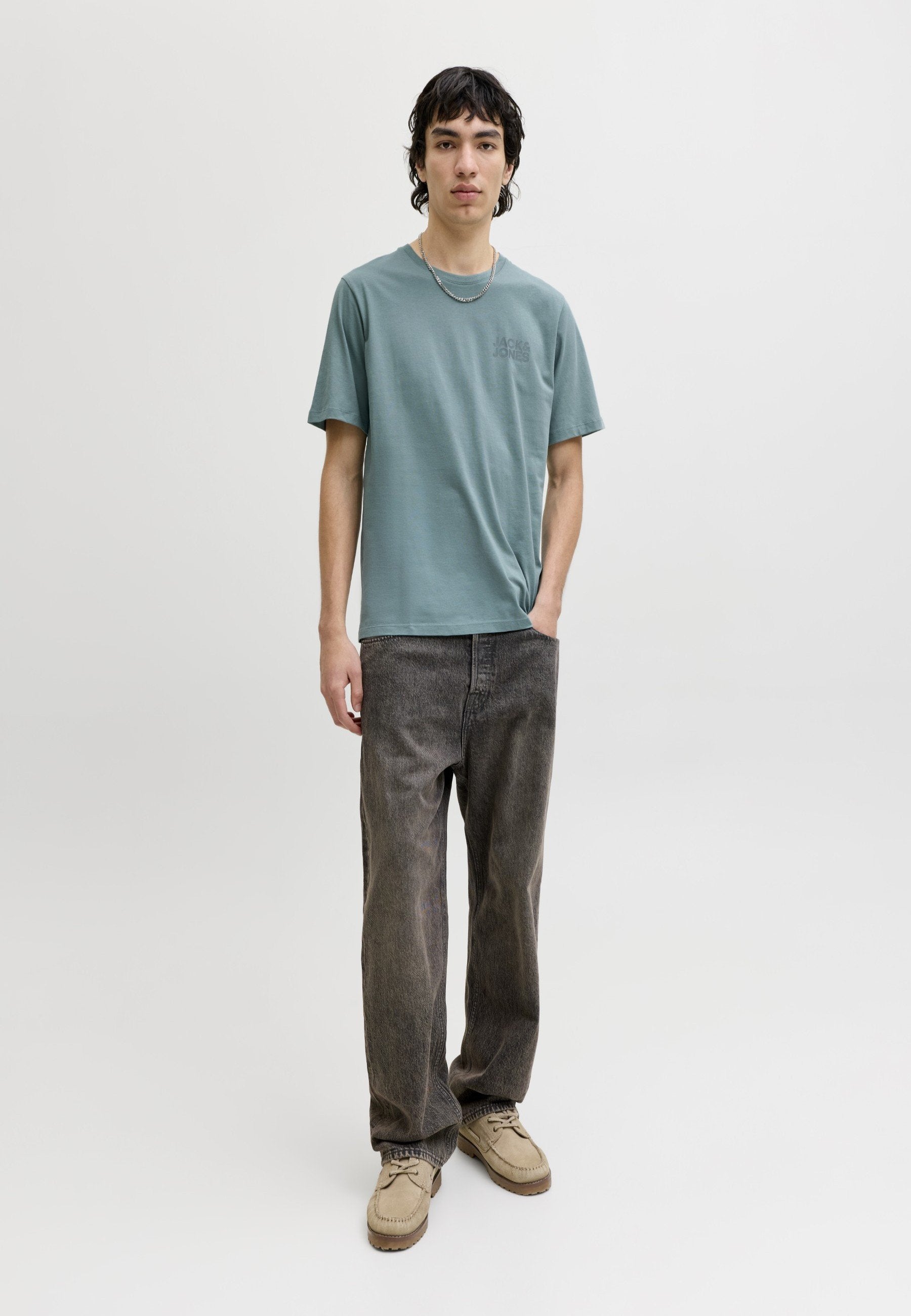 JJECORP LOGO TEE SS O-NECK NOOS - Basic T-shirt - mineral blue