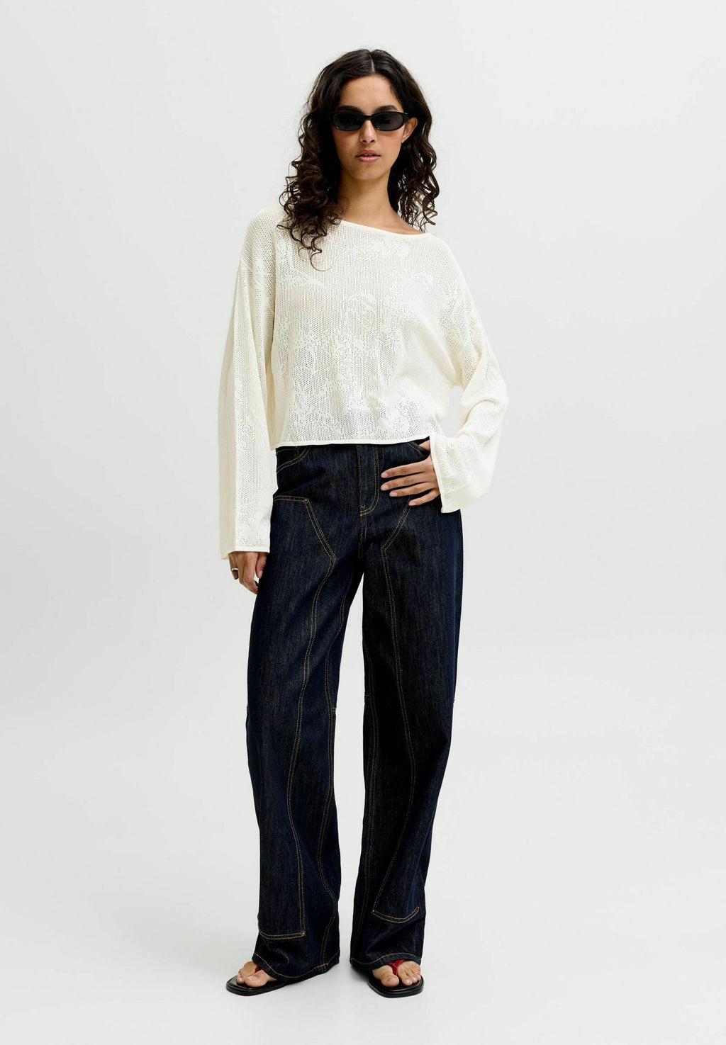 Knitted JXJASMINE Knitted - Jumper - cloud dancer