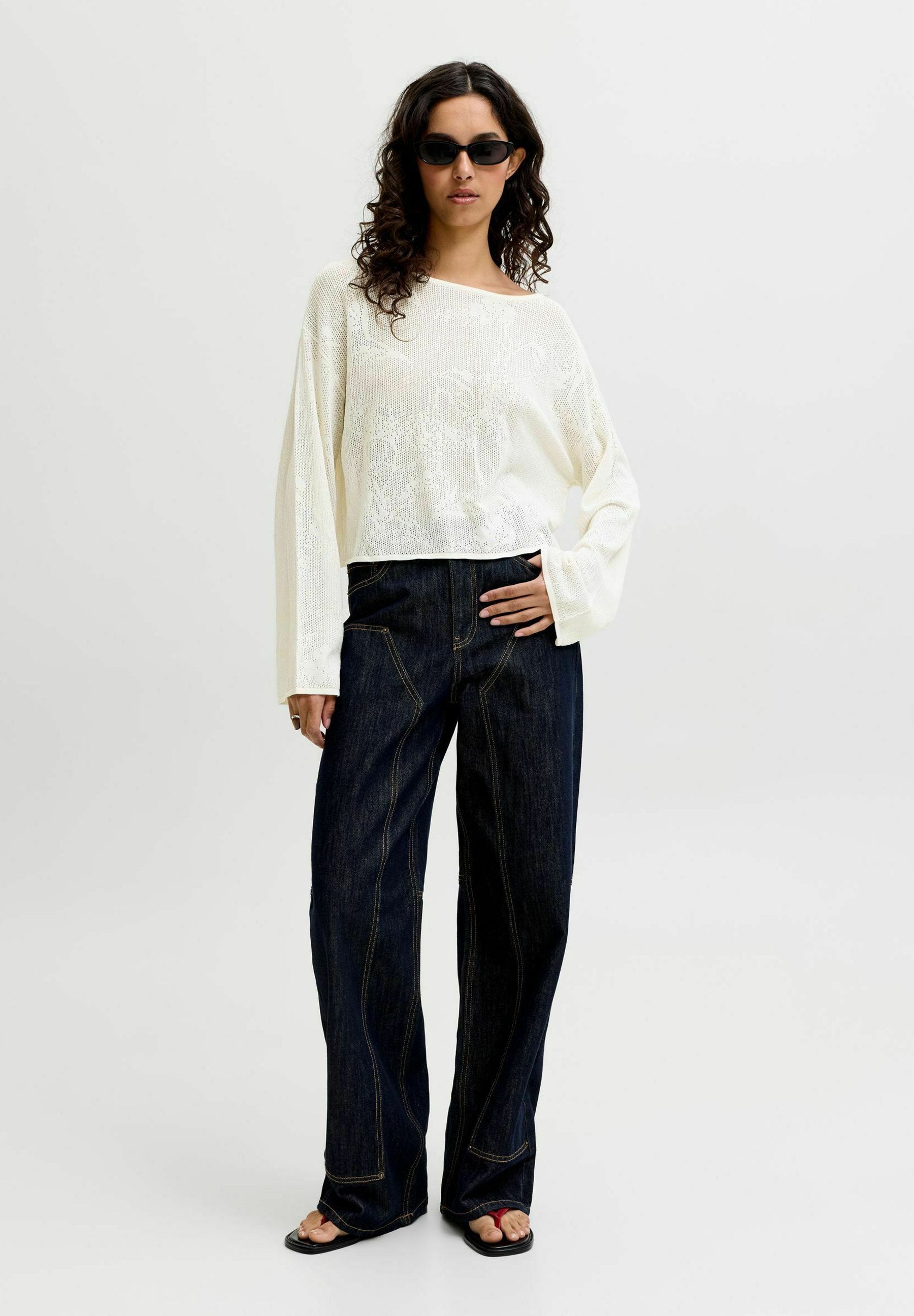 Knitted JXJASMINE Knitted - Jumper - cloud dancer