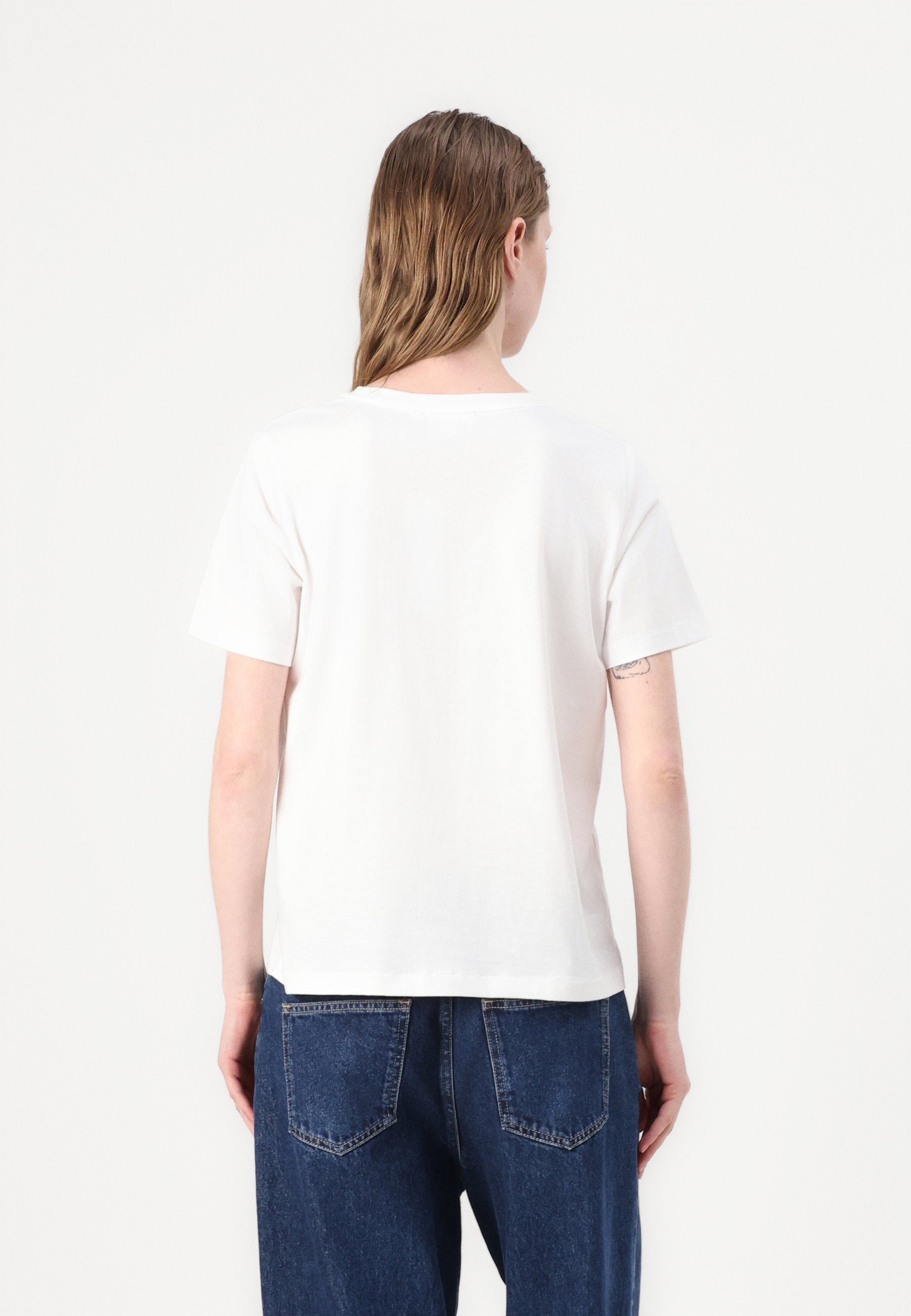 SMOOTH CREW NECK TEE - Basic T-shirt - bright white