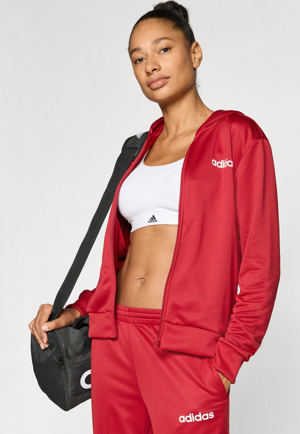 ESSENTIALS LINEAR - Tracksuit - active maroon