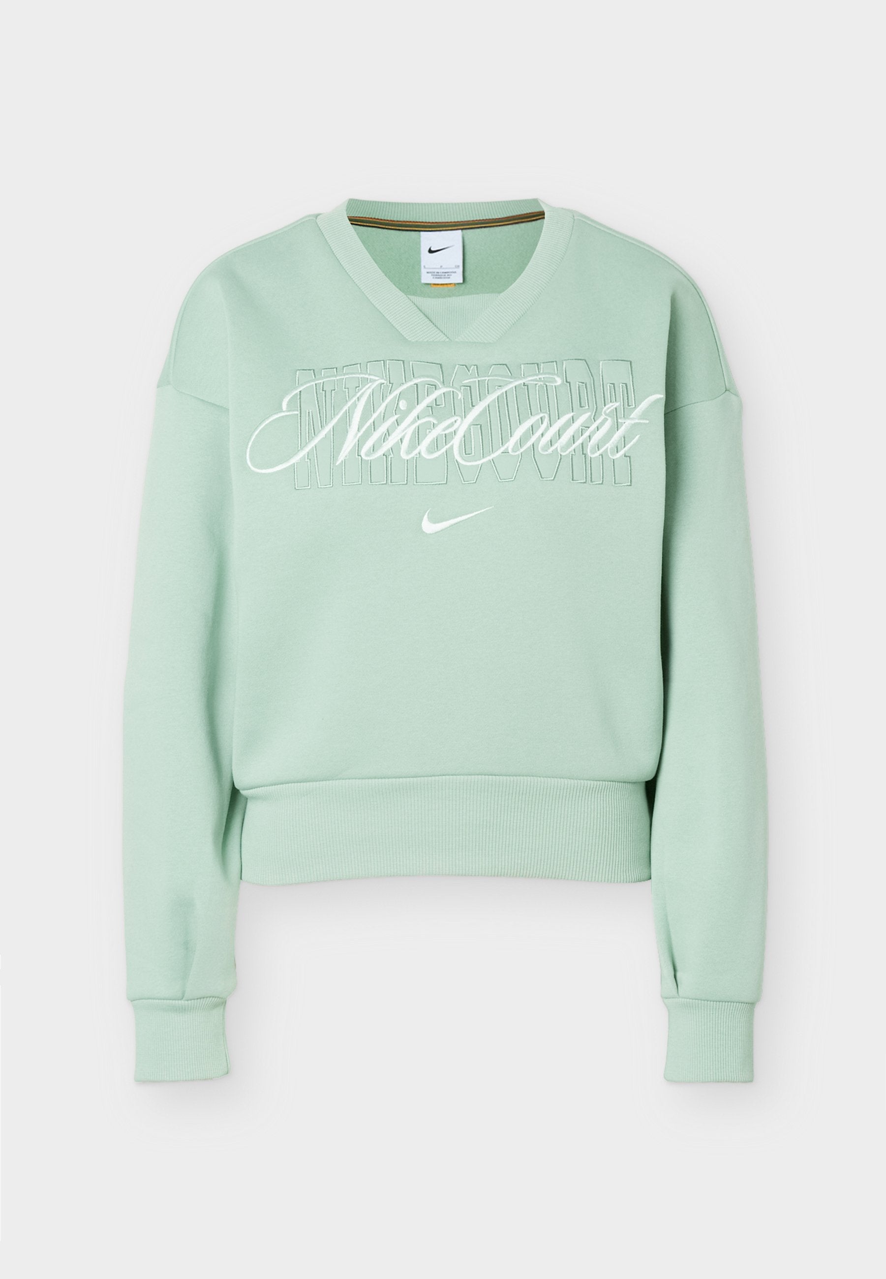 NIKECOURT - Sweatshirt - steam/barely green