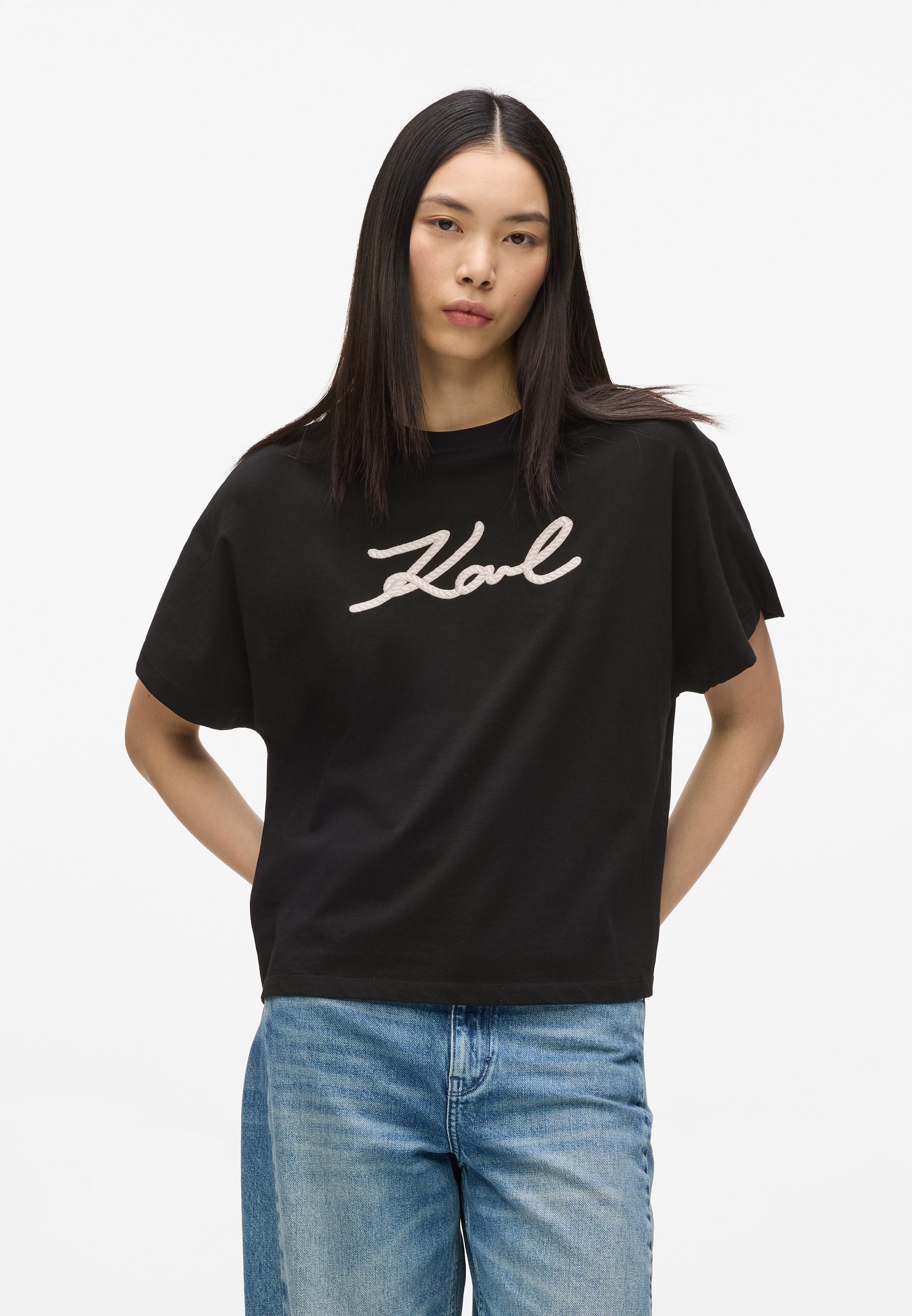 ROPE LOGO - Print T-shirt - black