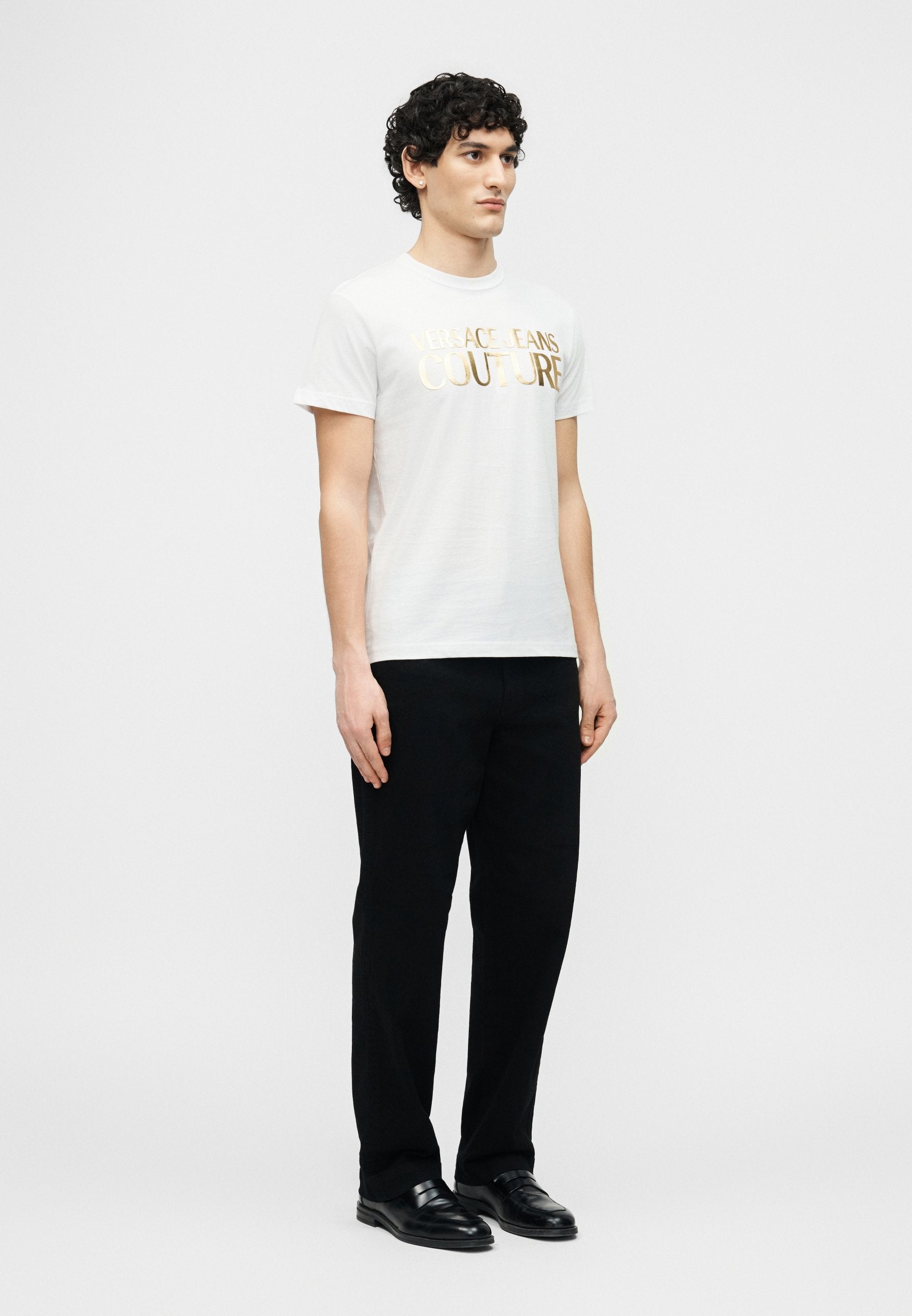 LOGO - Print T-shirt - white/gold-coloured