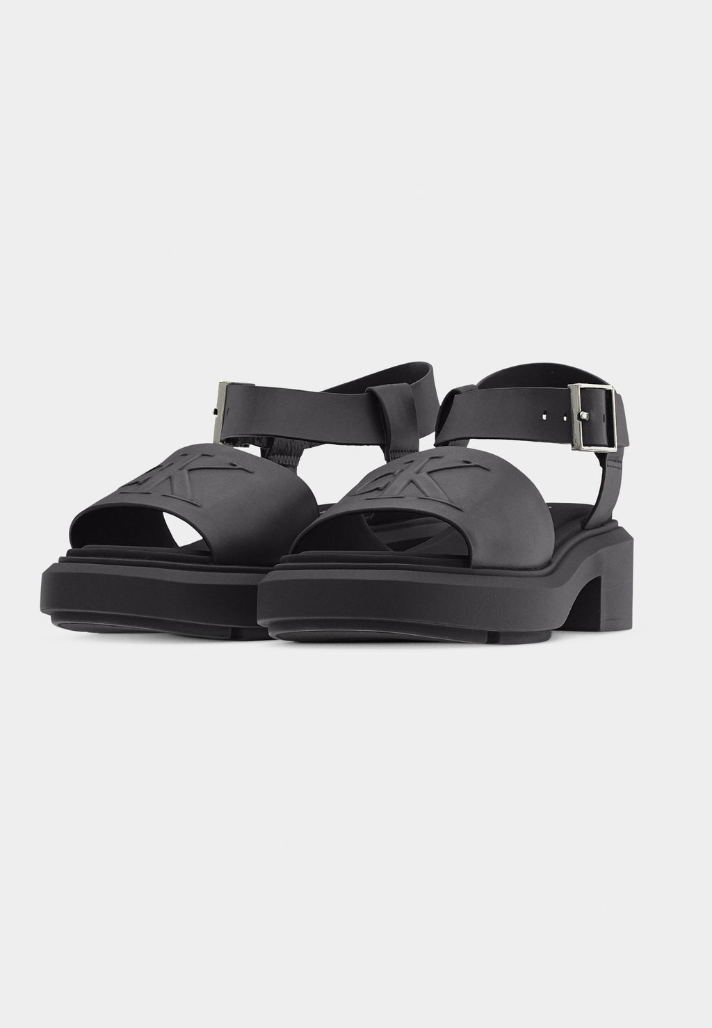 Platform sandals - triple black