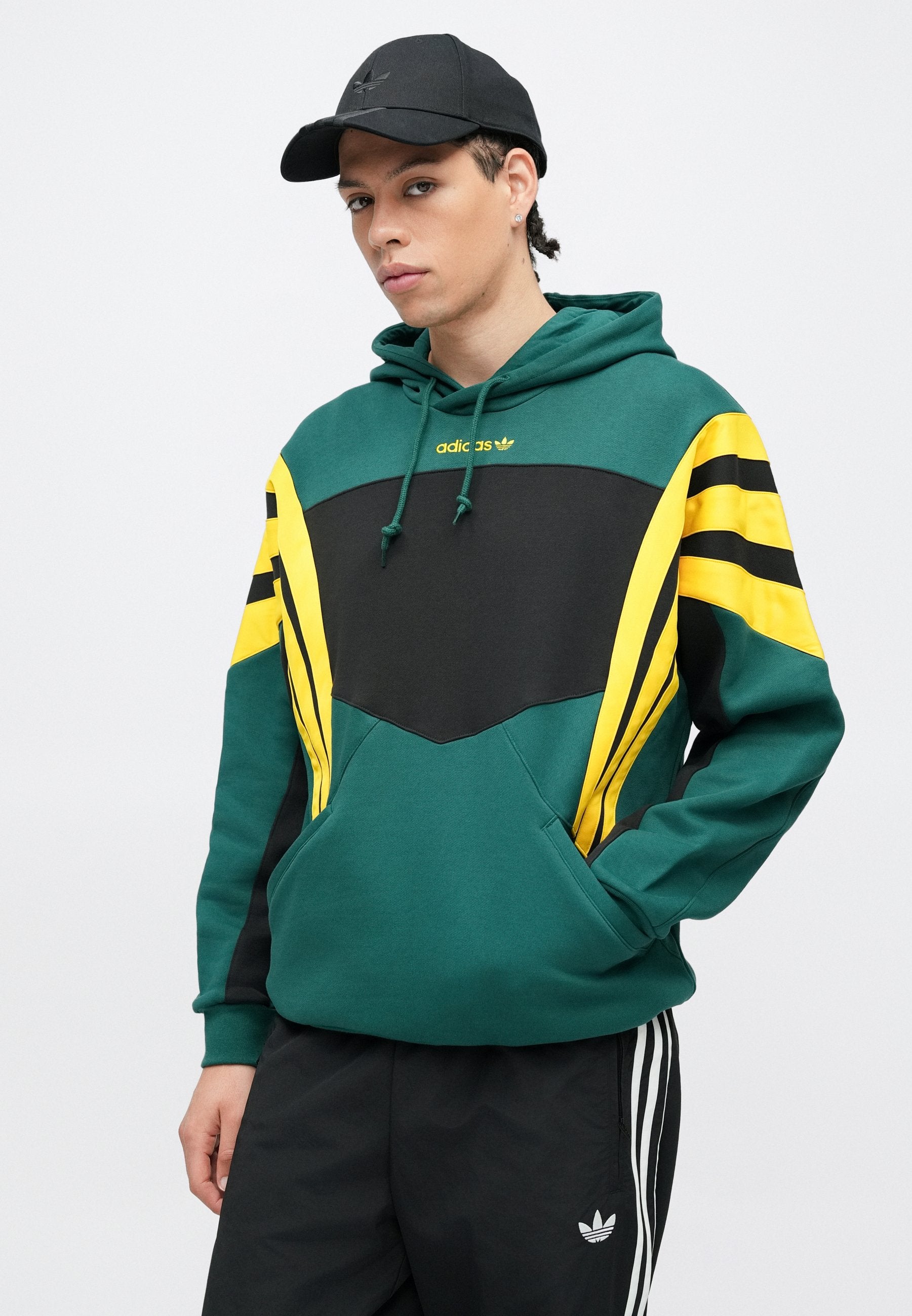 SANTIAGO - Sweat à capuche - vert université
