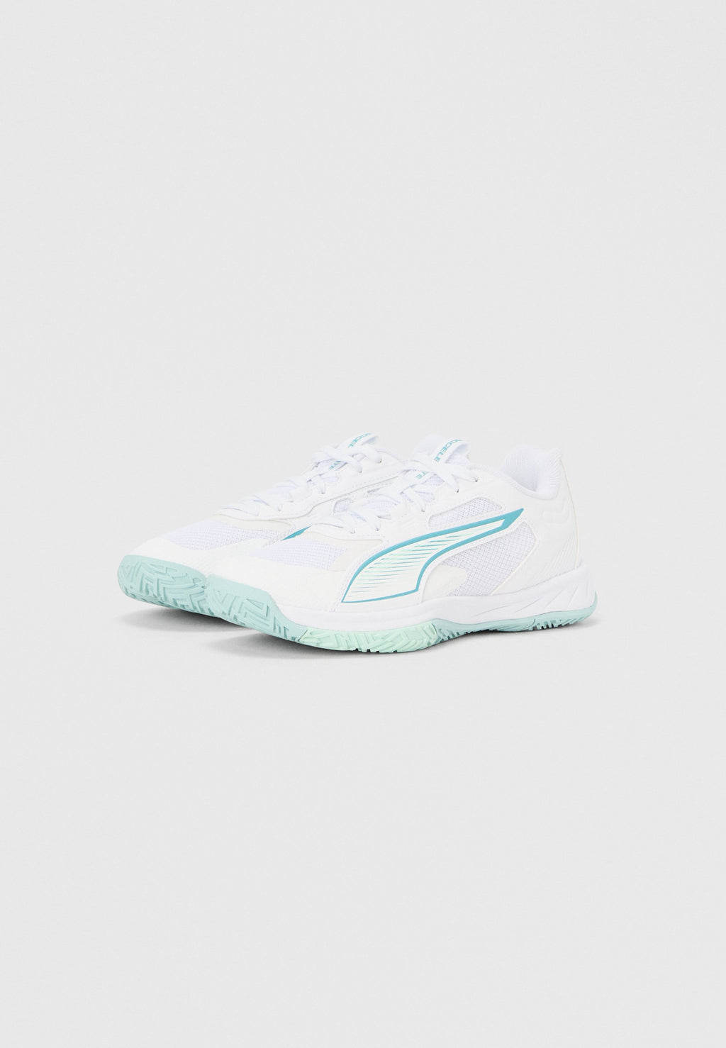 ACCELERATE PRO 4 W GAME ON - Chaussures de handball - blanc/mer baltique/eau douce