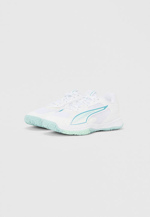 ACCELERATE PRO 4 W GAME ON - Handball shoes - white/baltic sea/blue fresh water