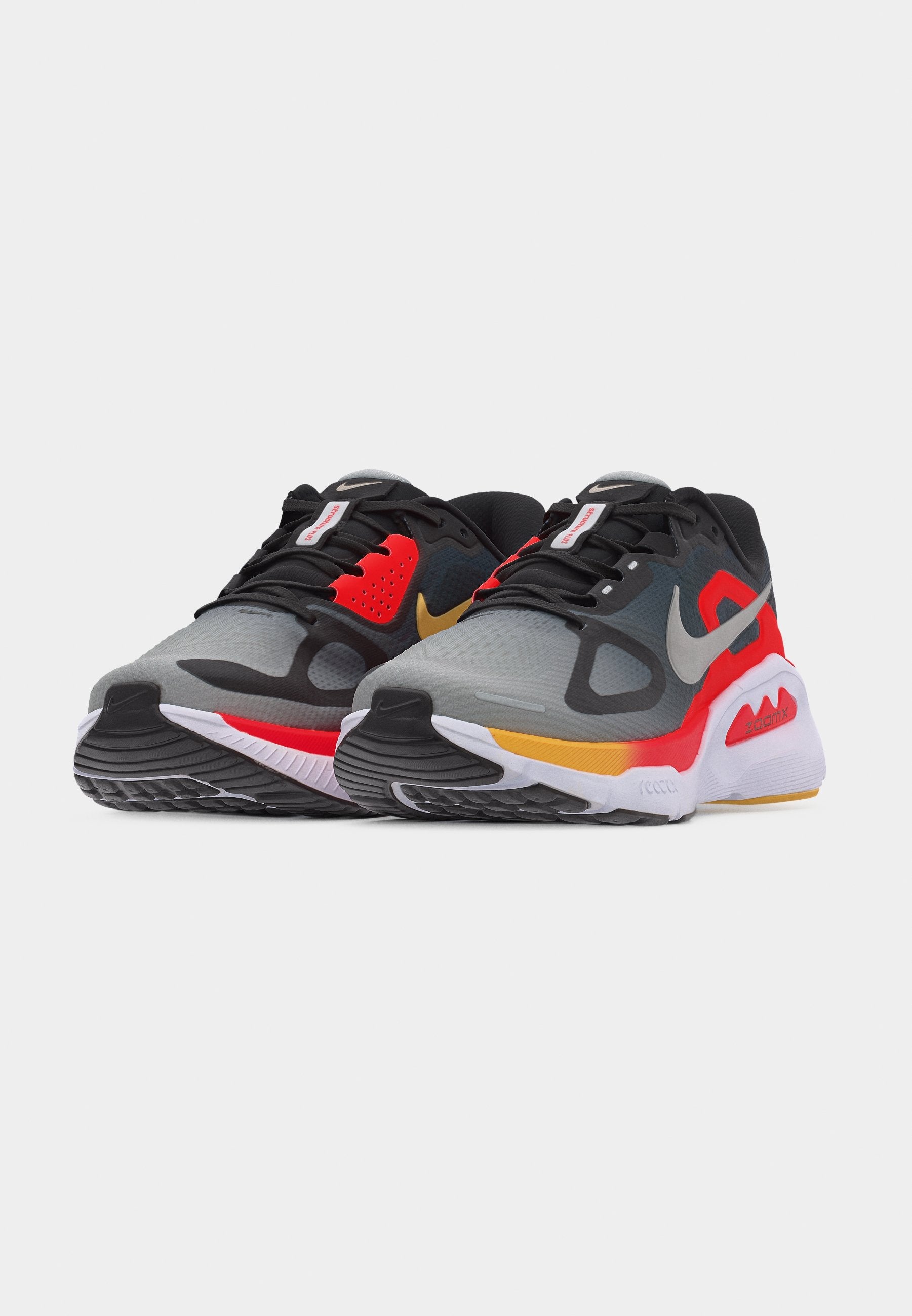 STRUCTURE PLUS - Road running shoes - black/silver-coloured/light smoke grey