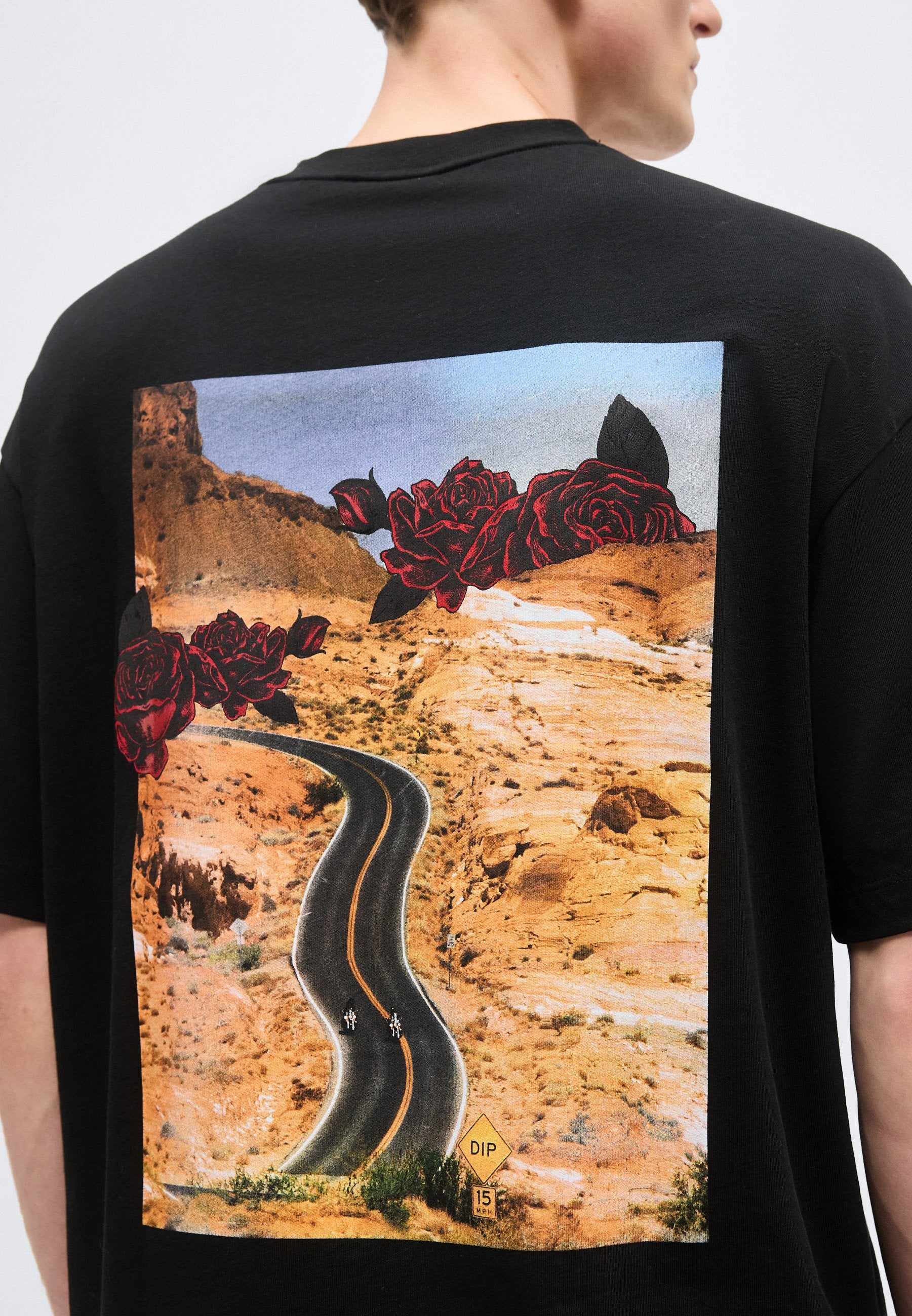 DOMANS - Print T-shirt - black