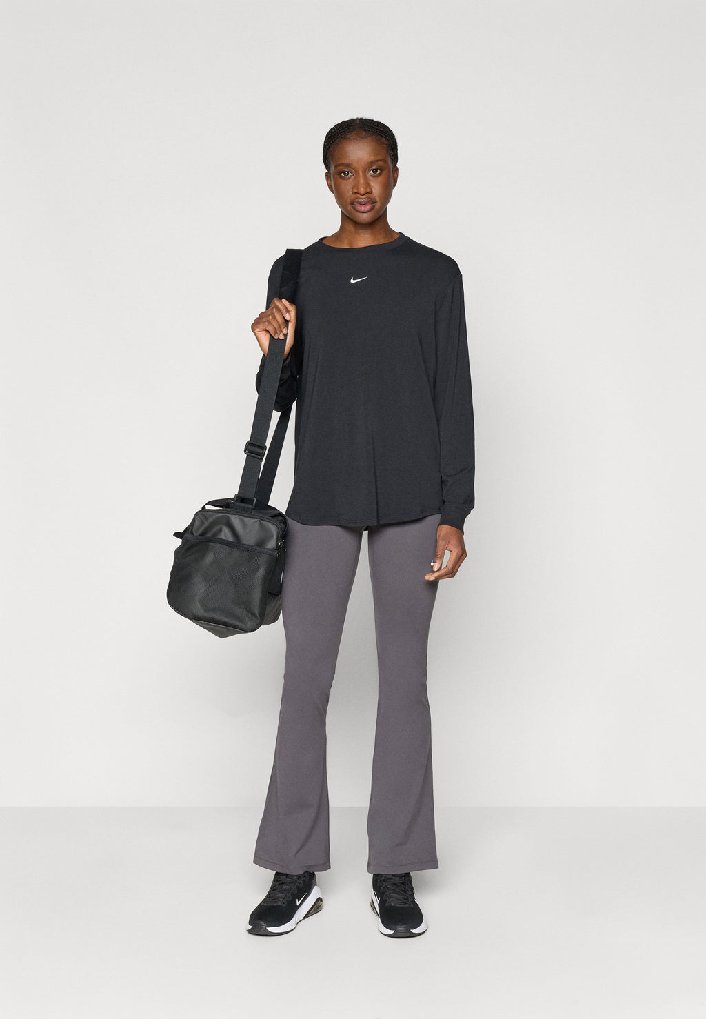 ONE RELAXED TOP - Long sleeved top - black/white