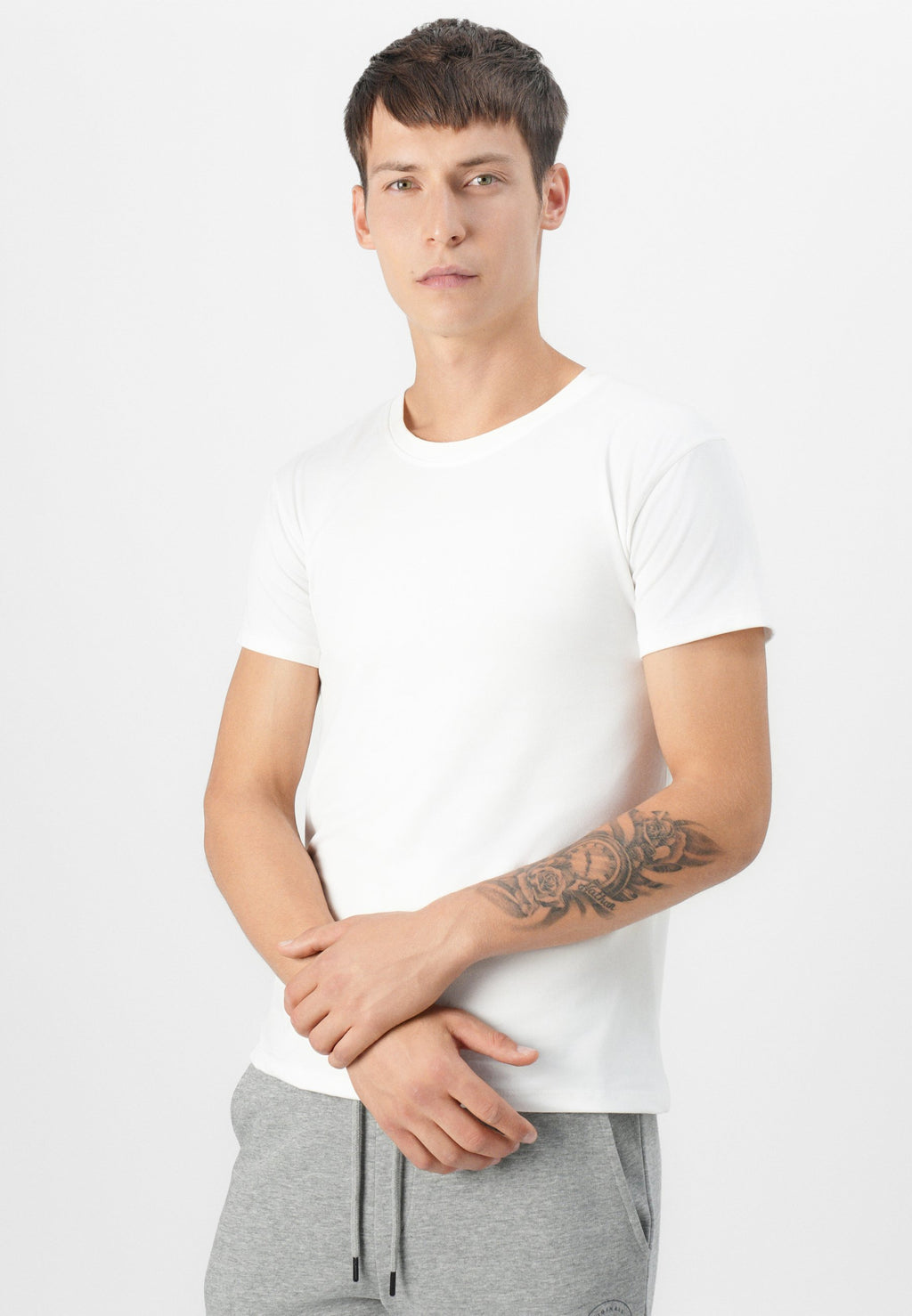 JJIGORDON JJSHARK - Tracksuit bottoms - light grey melange