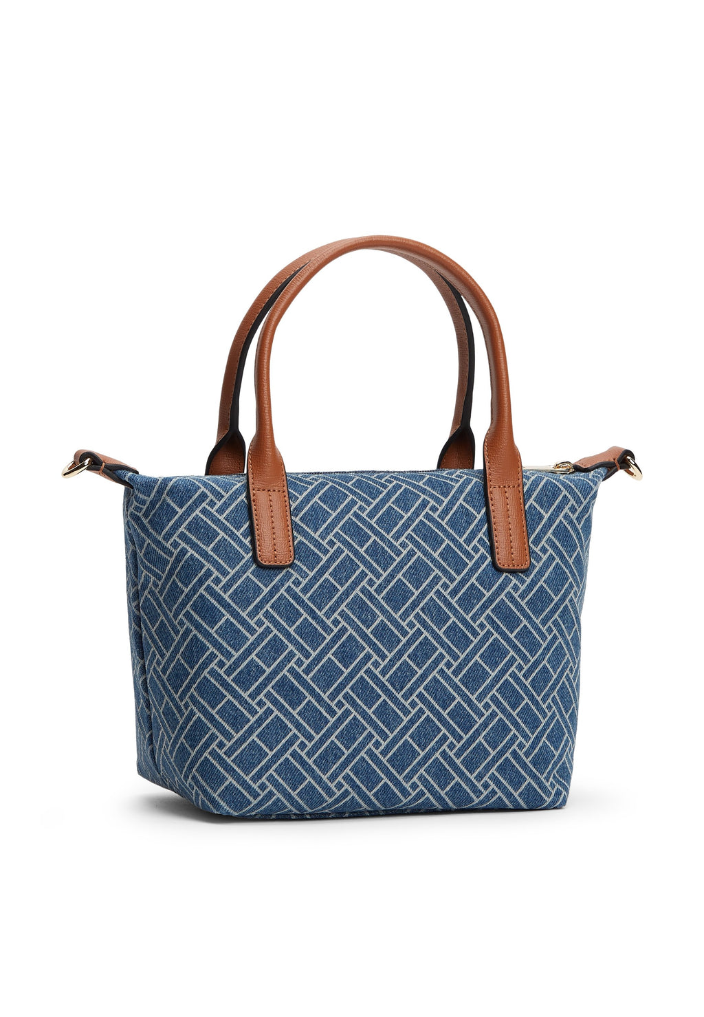 FLAG DENIM CROSSBODY TOTE BAG - Handbag - blue