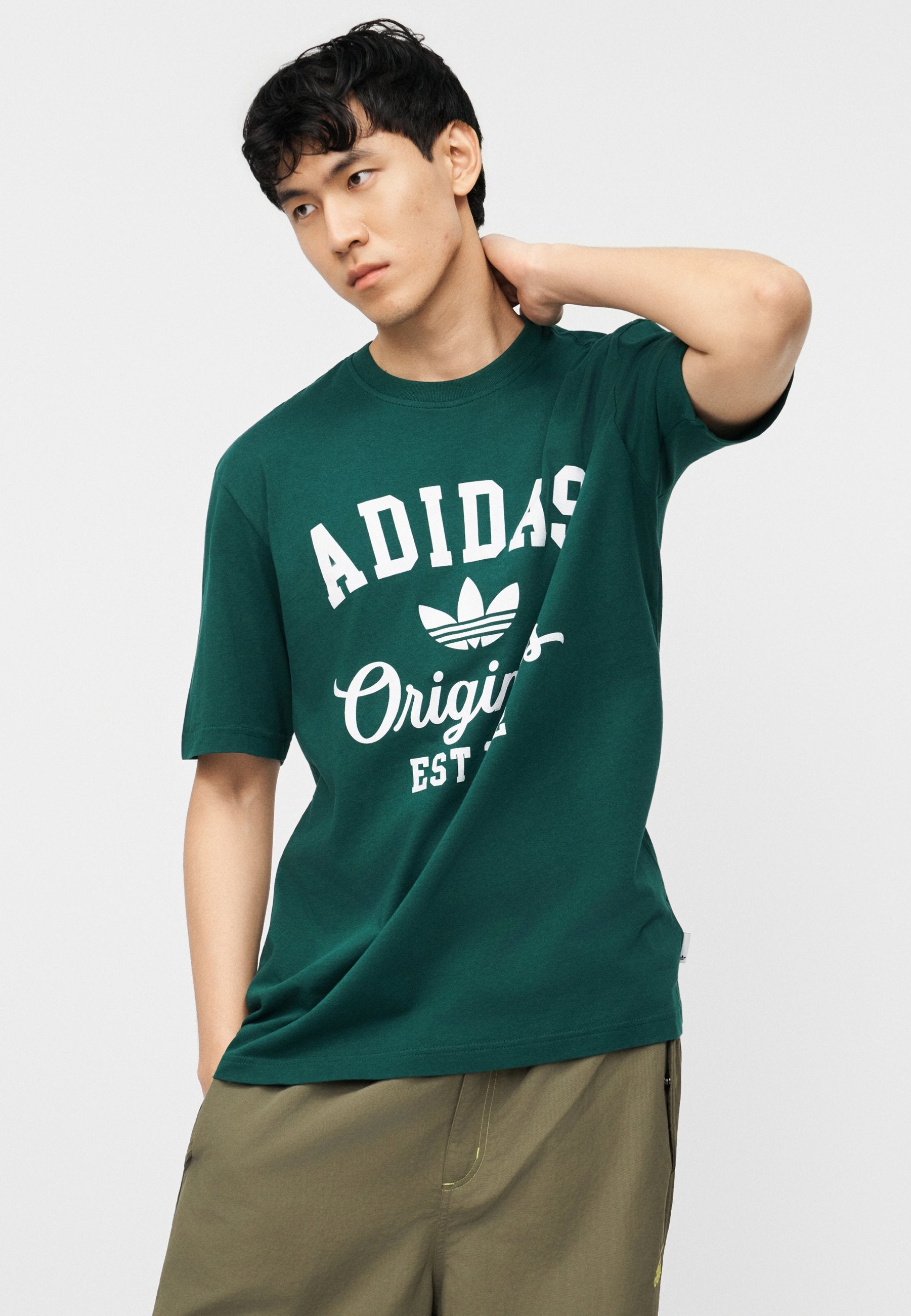 LOOSE GRAPHIC UNISEX - Print T-shirt - collegiate green