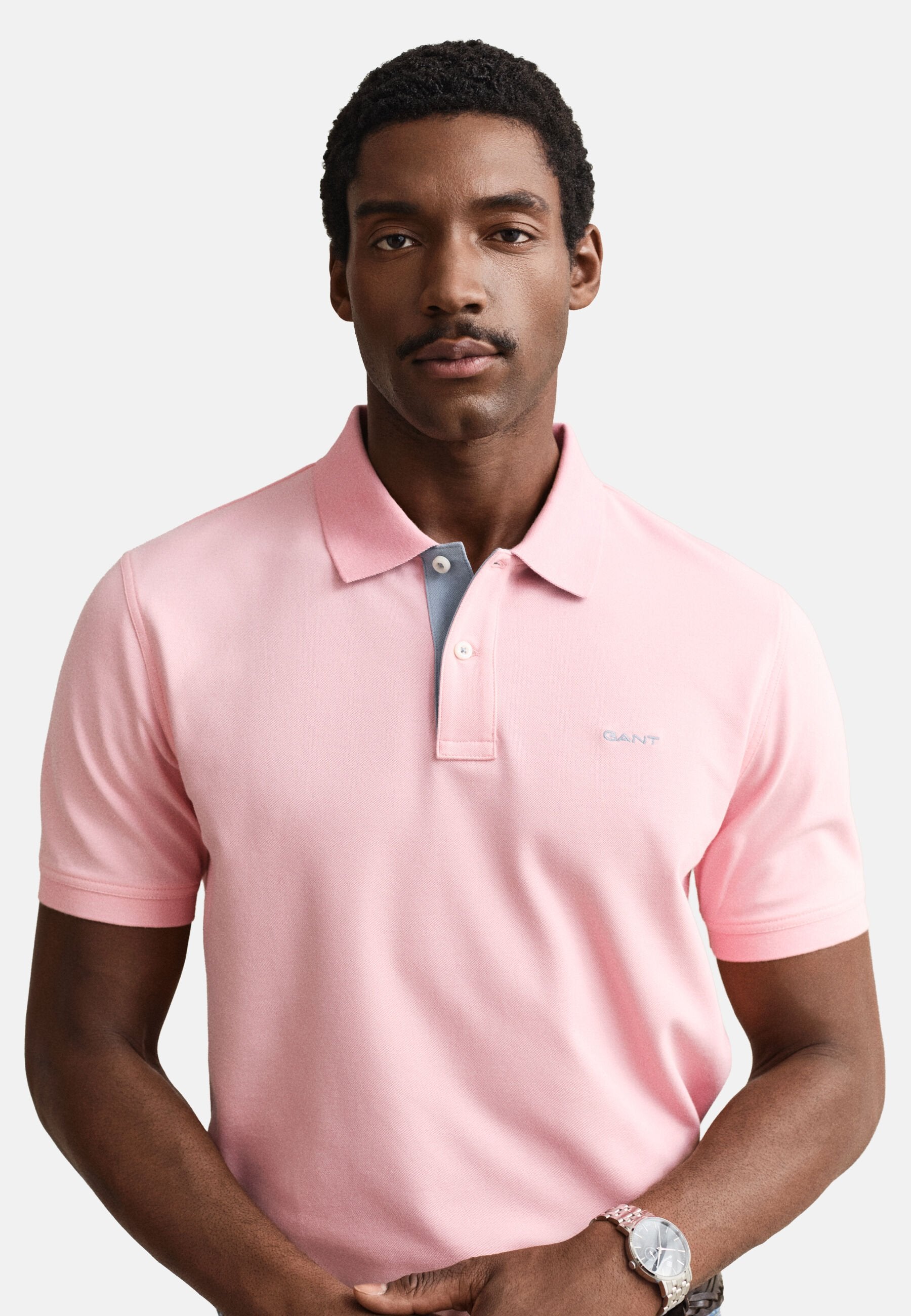 CONTRAST RUGGER - Polo shirt - bubbelgum pink